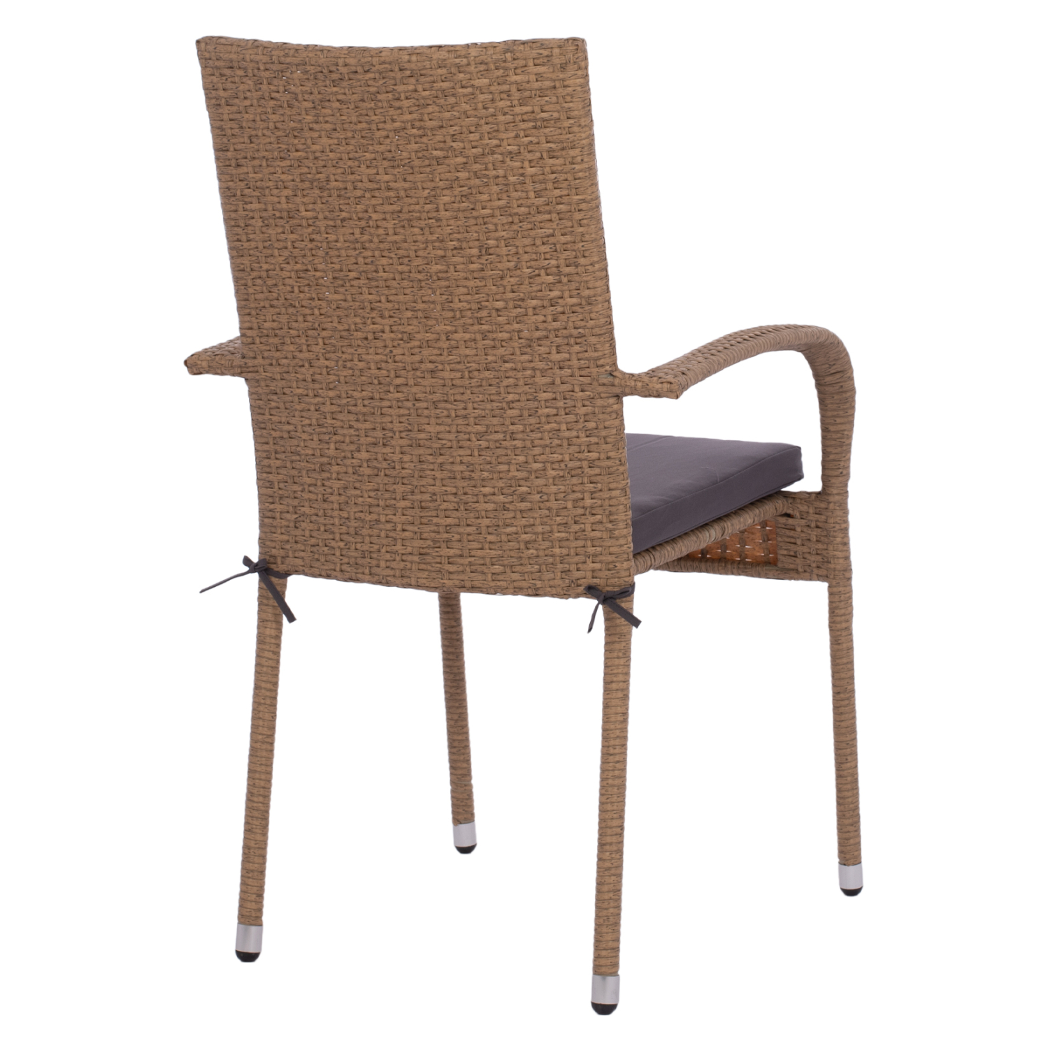 ΠΟΛΥΘΡΟΝΑ ΜΕΤΑΛΛΙΚΗ ANISHA HM5685.02 ΜΕ ΜΑΞΙΛΑΡΙ WICKER ΚΑΦΕ-ΜΟΚΑ ΣΤΟΙΒ/ΜΕΝΗ 56x60x94 εκ. 5