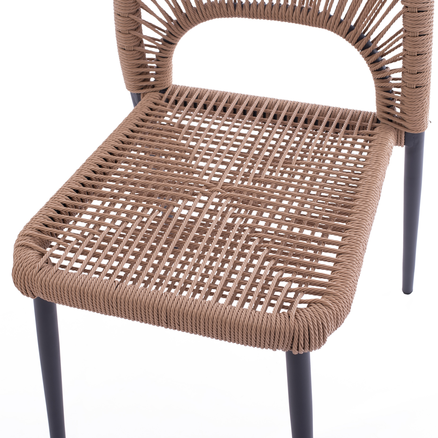 ΚΑΡΕΚΛΑ ΑΛΟΥΜΙΝΙΟΥ ΓΚΡΙ ΜΕ P.E.TWIST RATTAN ΜΠΕΖ HM5770.02 45x63x82Υ εκ. 7