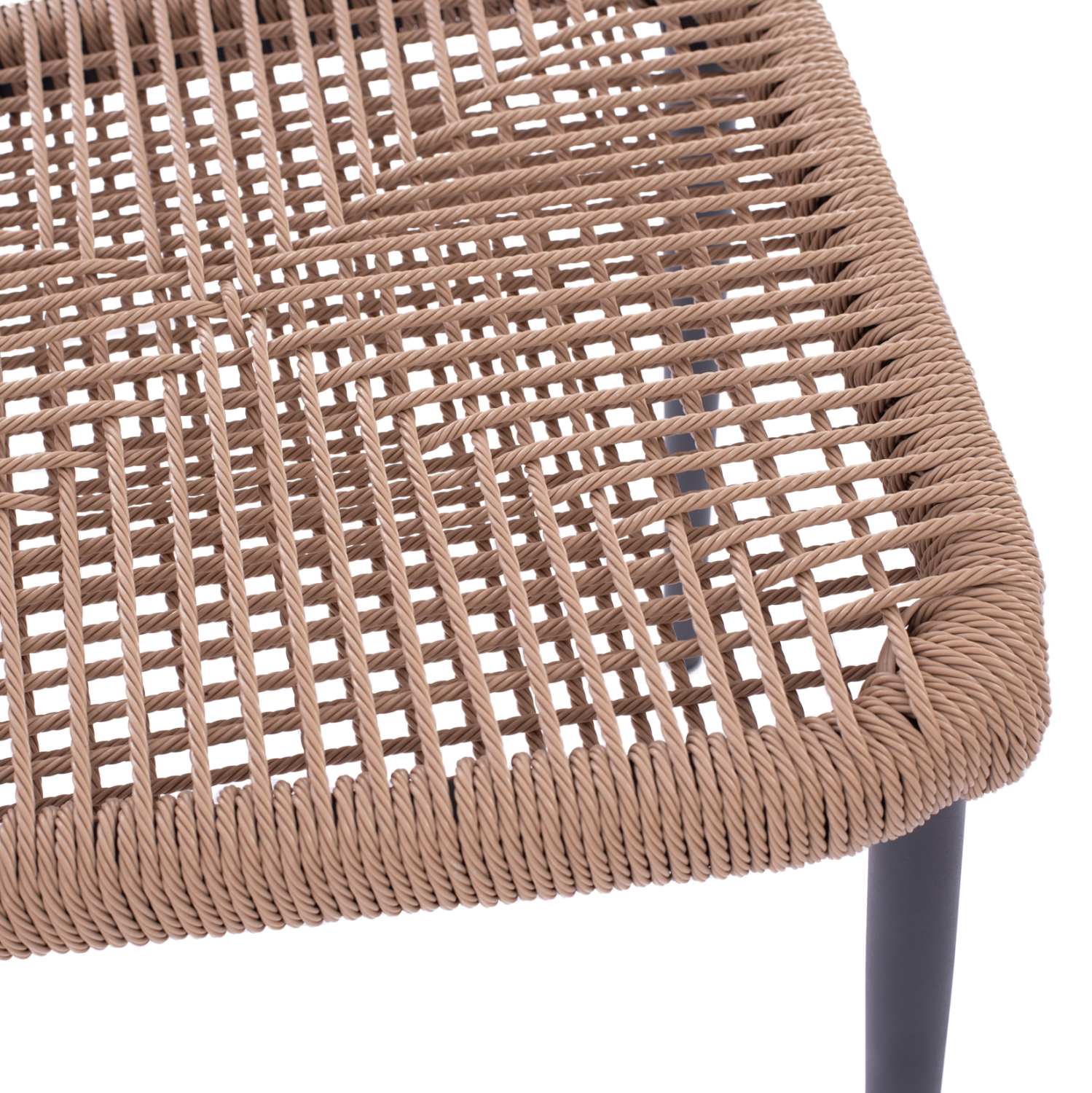 ΚΑΡΕΚΛΑ ΑΛΟΥΜΙΝΙΟΥ ΓΚΡΙ ΜΕ P.E.TWIST RATTAN ΜΠΕΖ HM5770.02 45x63x82Υ εκ. 8