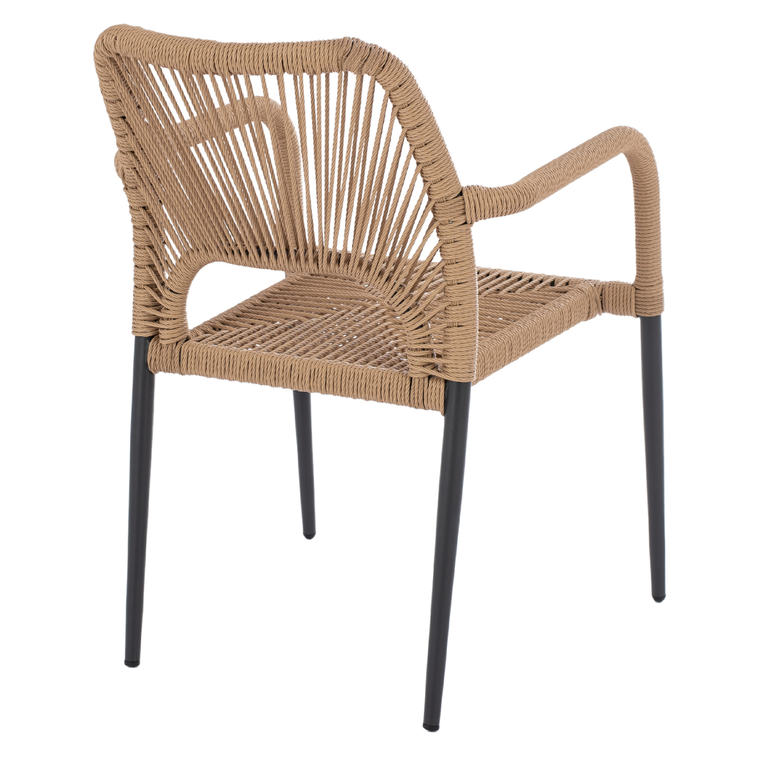 ΠΟΛΥΘΡΟΝΑ ΑΛΟΥΜΙΝΙΟΥ NOJO HM5771.02 ΓΚΡΙ ΜΕ P.E.TWIST RATTAN ΜΠΕΖ 55x63x82Y εκ. 5
