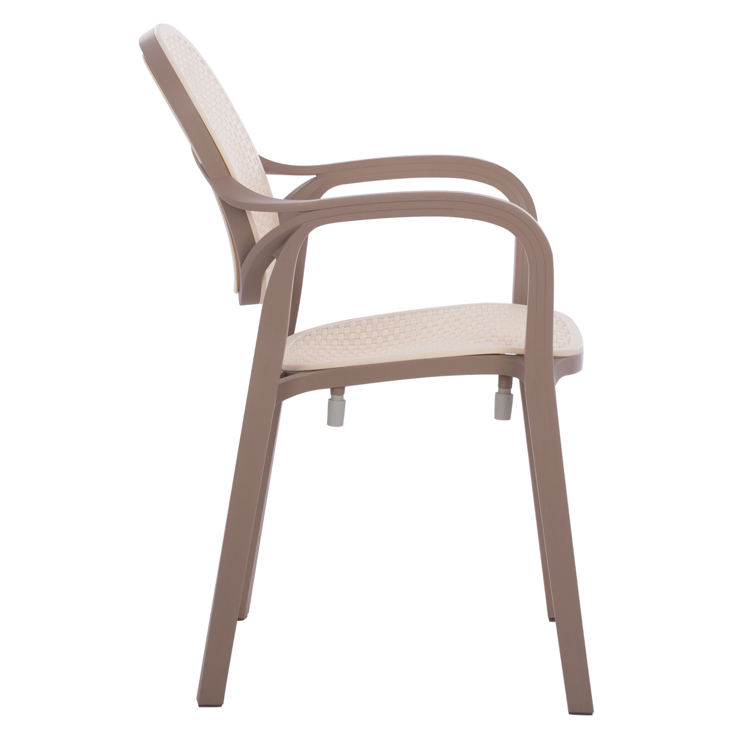 ΠΟΛΥΘΡΟΝΑ ΠΟΛΥΠΡΟΠΥΛΕΝΙΟΥ KHEM HM5820.02 ΣΕ ΑΠΟΧΡΩΣΗ ΚΑΠΟΥΤΣΙΝΟ &amp; ΜΠΕΖ 57x57x83Y εκ. 4