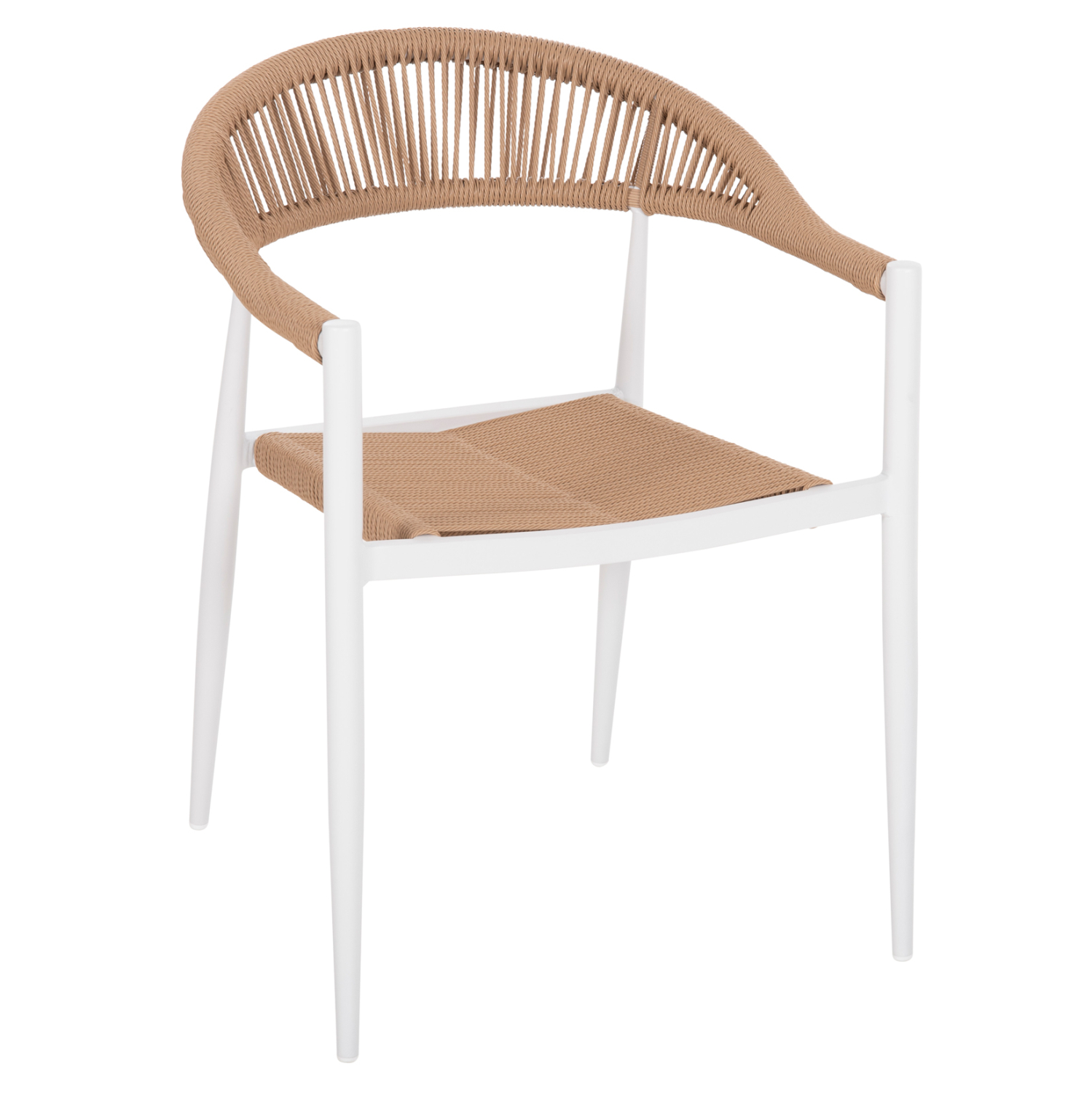 ΠΟΛΥΘΡΟΝΑ ΑΛΟΥΜΙΝΙΟΥ GRET HM5854.01 ΛΕΥΚΗ PE RATTAN ΜΠΕΖ 56x55,5x78Υεκ. 1