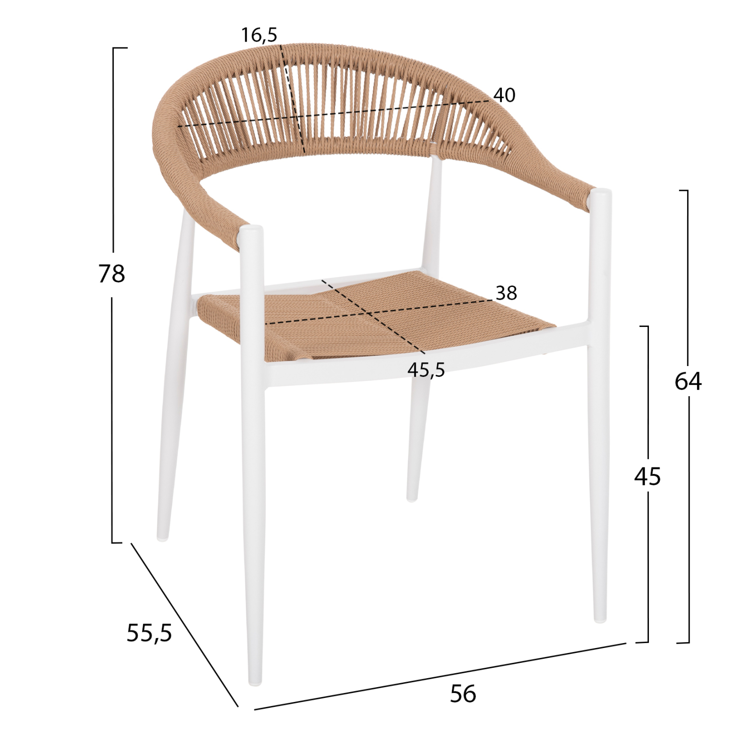 ΠΟΛΥΘΡΟΝΑ ΑΛΟΥΜΙΝΙΟΥ GRET HM5854.01 ΛΕΥΚΗ PE RATTAN ΜΠΕΖ 56x55,5x78Υεκ. 2