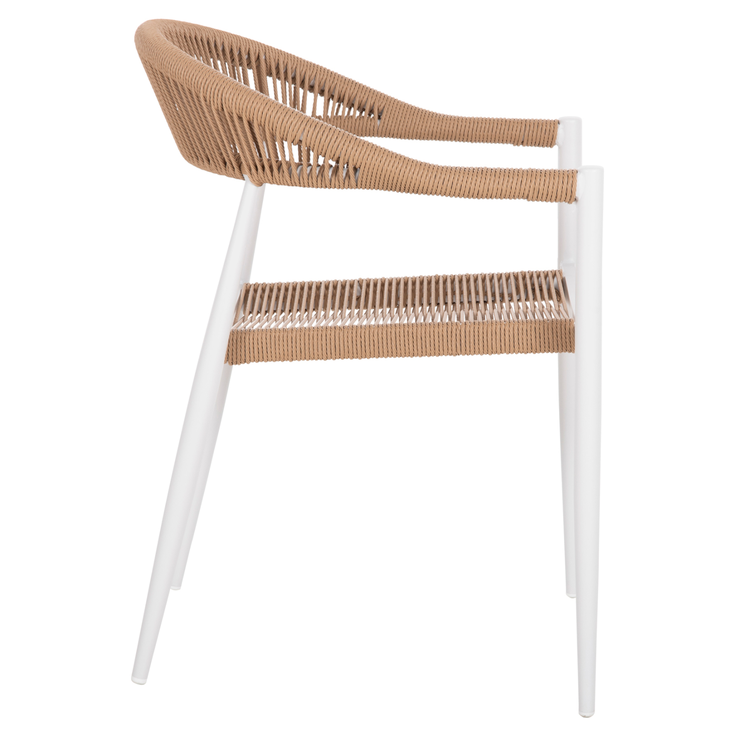 ΠΟΛΥΘΡΟΝΑ ΑΛΟΥΜΙΝΙΟΥ GRET HM5854.01 ΛΕΥΚΗ PE RATTAN ΜΠΕΖ 56x55,5x78Υεκ. 4