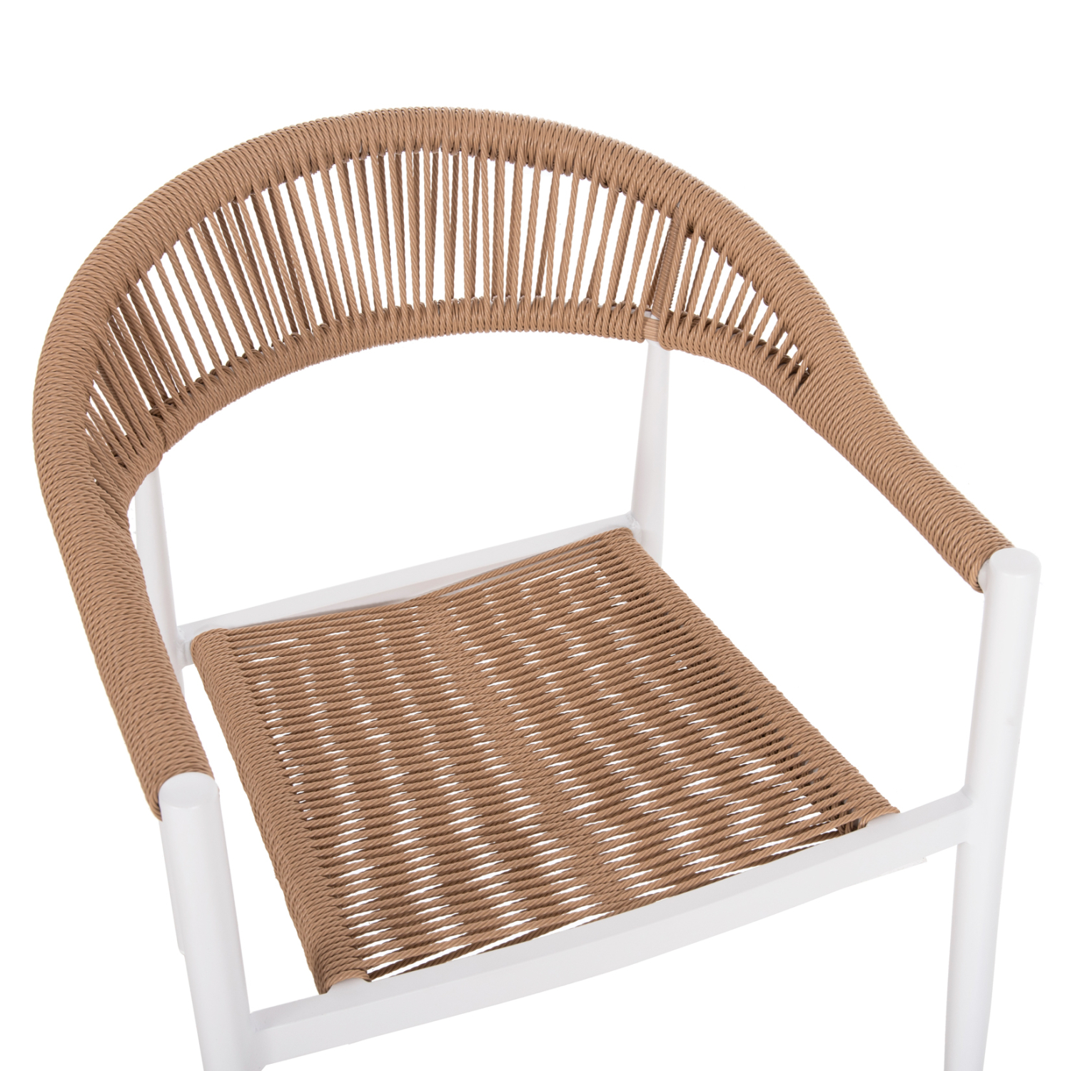 ΠΟΛΥΘΡΟΝΑ ΑΛΟΥΜΙΝΙΟΥ GRET HM5854.01 ΛΕΥΚΗ PE RATTAN ΜΠΕΖ 56x55,5x78Υεκ. 7