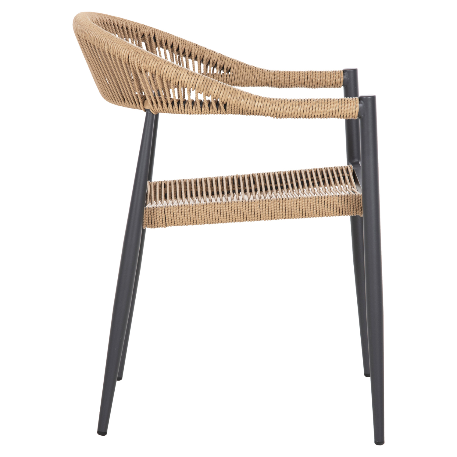 ΠΟΛΥΘΡΟΝΑ ΑΛΟΥΜΙΝΙΟΥ GRET HM5854.02 ΑΝΘΡΑΚΙ PΕ RATTAN ΜΠΕΖ 56x55,5x78Υ εκ. 4