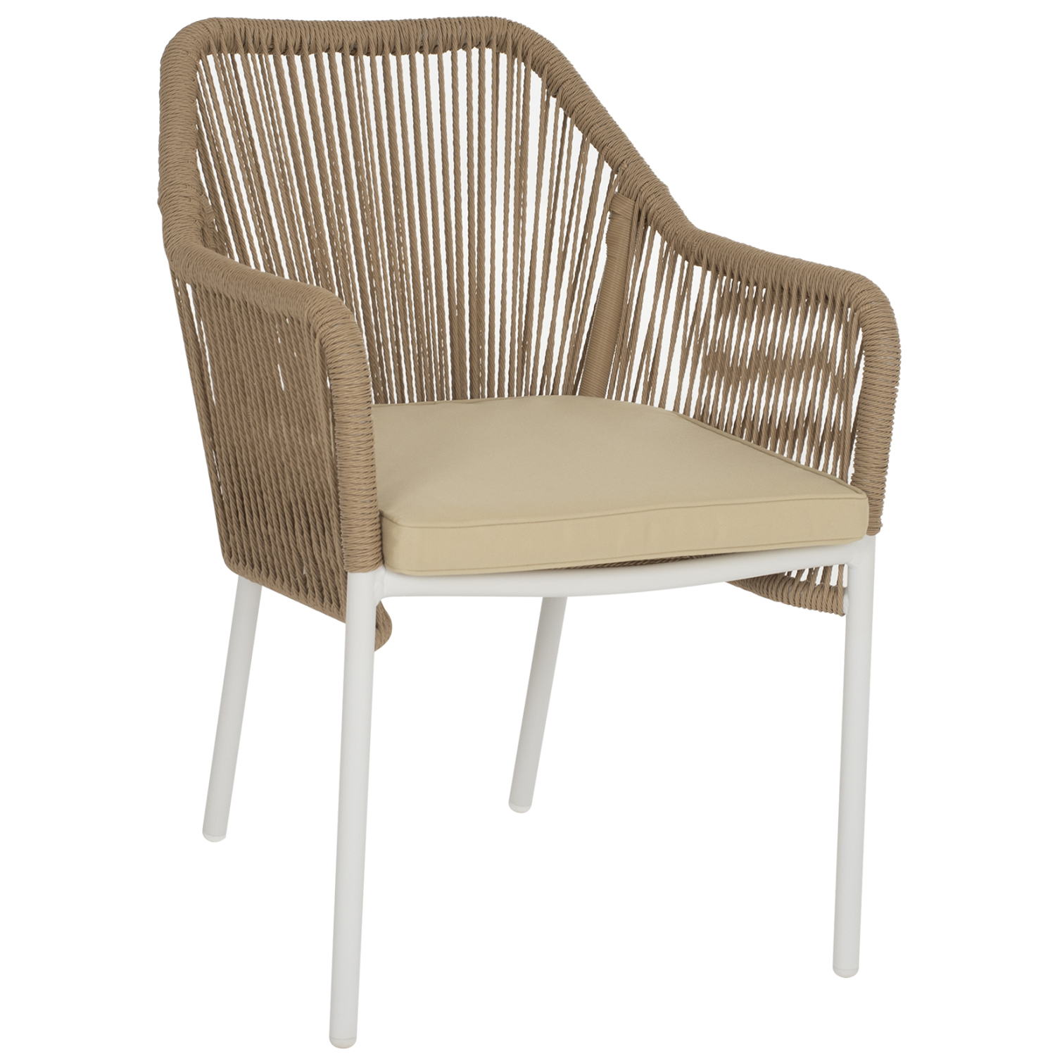 ΠΟΛΥΘΡΟΝΑ ΑΛΟΥΜΙΝΙΟΥ LOKKI HM5855.01 ΛΕΥΚΟ ΜΕ ΣΧΟΙΝΙ WICKER PE ΜΠΕΖ 56x66x82Υ εκ. 1