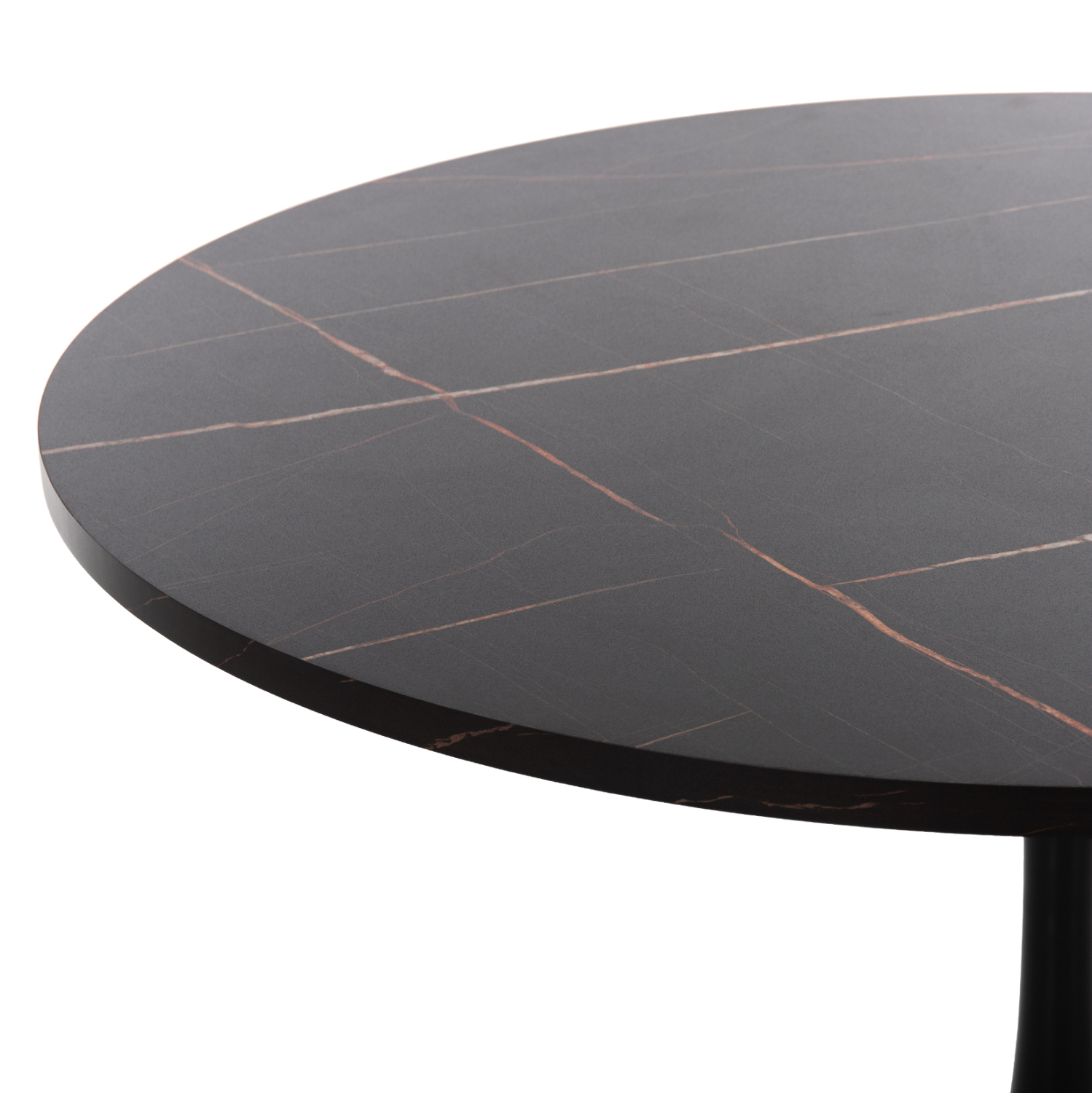 ΤΡΑΠΕΖΙ ΤΡΑΠΕΖΑΡΙΑΣ ROLLO HM9421.02 ΣΤΡΟΓΓΥΛΟ BLACK MARBLE Φ90x74 εκ. 4
