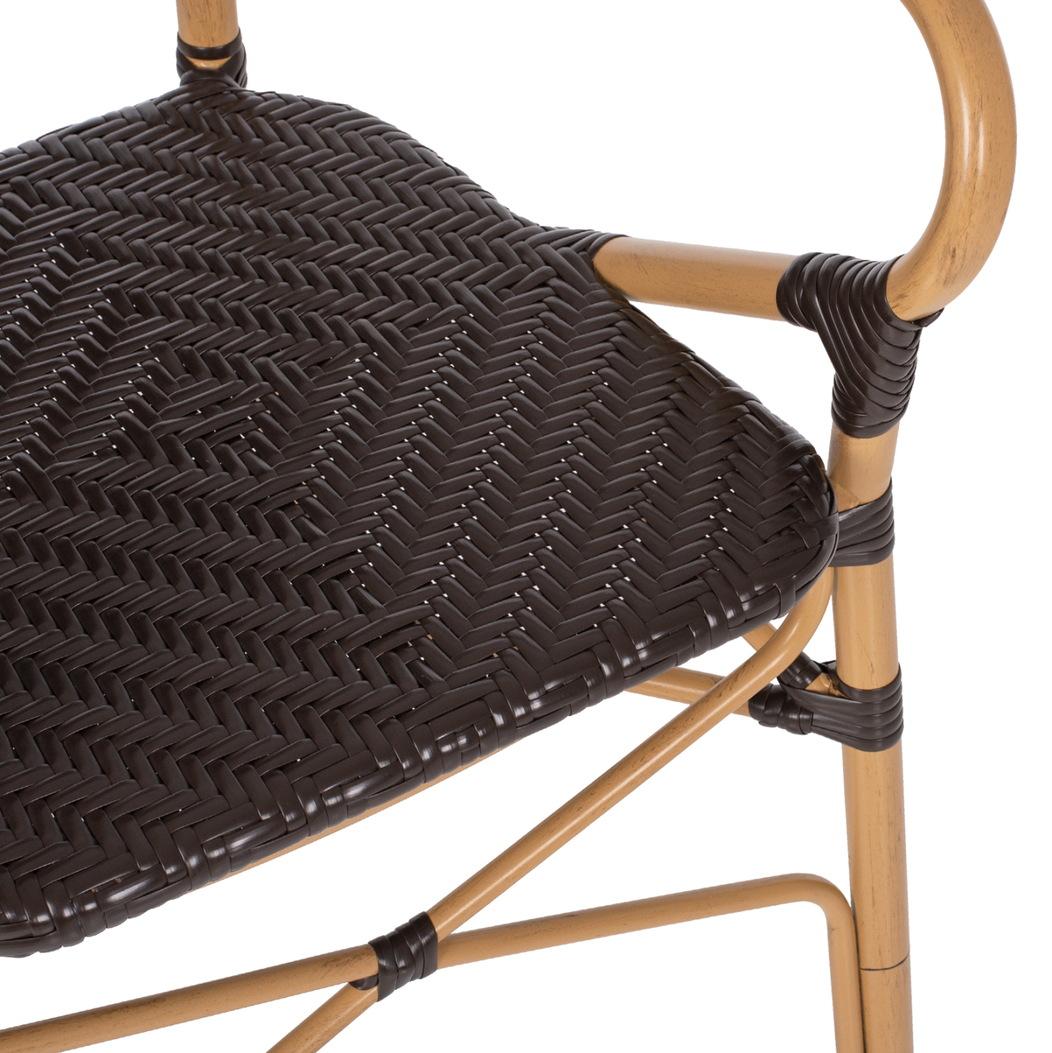 ΠΟΛΥΘΡΟΝΑ ΑΛΟΥΜΙΝΙΟΥ BAMBOO LOOK ΚΑΦΕ ΚΑΙ ΚΑΦΕ PE RATTAN HM5926.01 56x62x95Yεκ. 7