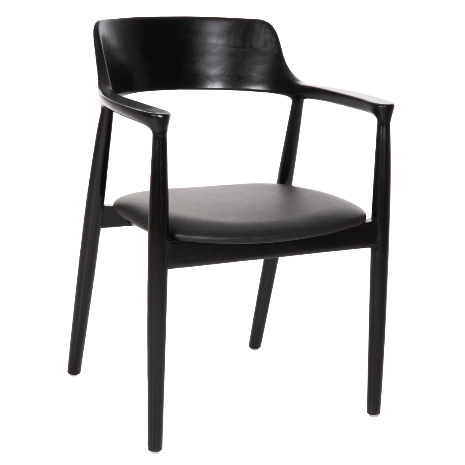 ΠΟΛΥΘΡΟΝΑ ΤΡΑΠΕΖΑΡΙΑΣ KINGSLEY HM9634.02 ΞΥΛΟ ΜΑΟΝΙ- ΜΑΥΡΟ VINYL 58x53x80Yεκ. 1