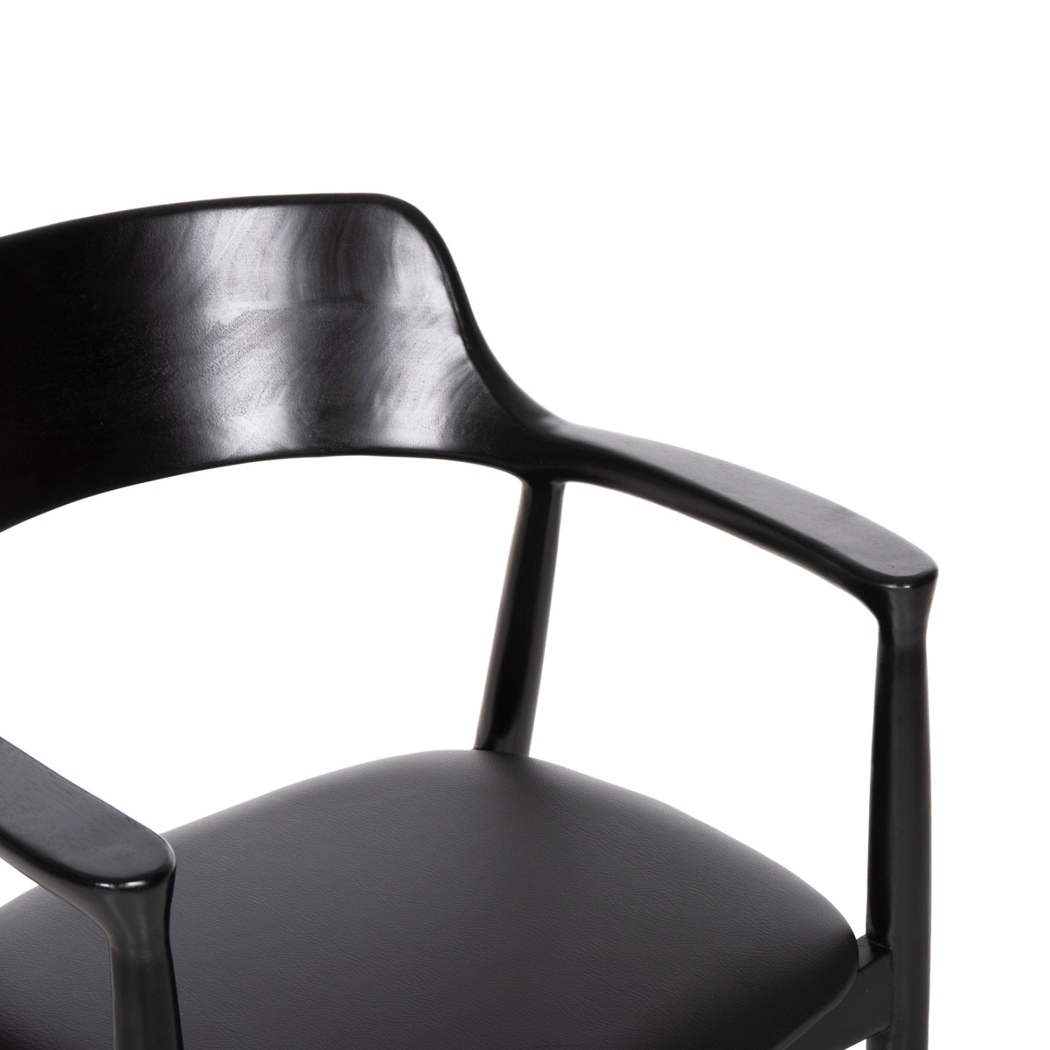 ΠΟΛΥΘΡΟΝΑ ΤΡΑΠΕΖΑΡΙΑΣ KINGSLEY HM9634.02 ΞΥΛΟ ΜΑΟΝΙ- ΜΑΥΡΟ VINYL 58x53x80Yεκ. 10