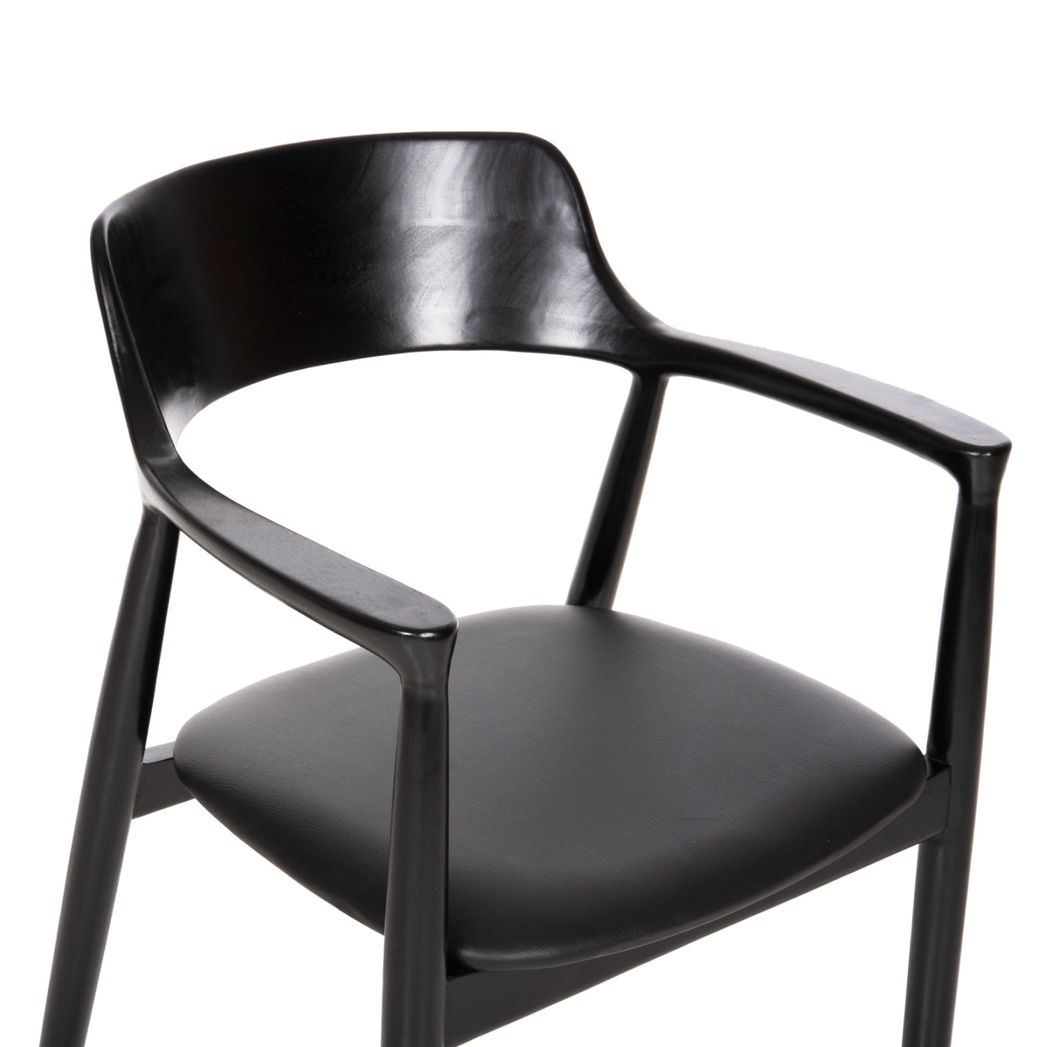 ΠΟΛΥΘΡΟΝΑ ΤΡΑΠΕΖΑΡΙΑΣ KINGSLEY HM9634.02 ΞΥΛΟ ΜΑΟΝΙ- ΜΑΥΡΟ VINYL 58x53x80Yεκ. 7