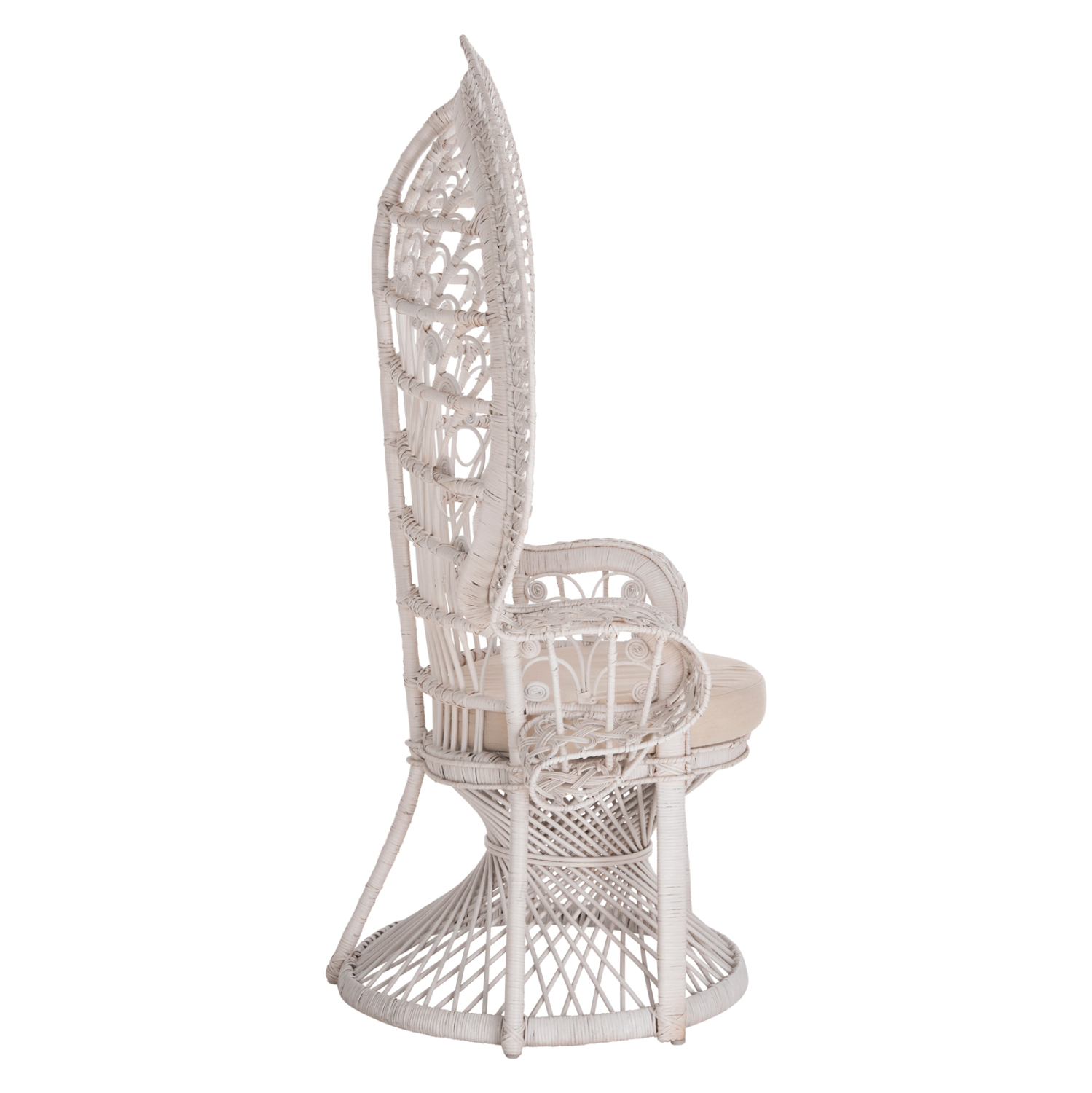 ΠΟΛΥΘΡΟΝΑ ROYAL PEACOCK HM9342.02 RATTAN ΣΕ ΛΕΥΚΟ-ΜΑΞΙΛΑΡΙ ΛΕΥΚΟ 114x72x150Yεκ. 4