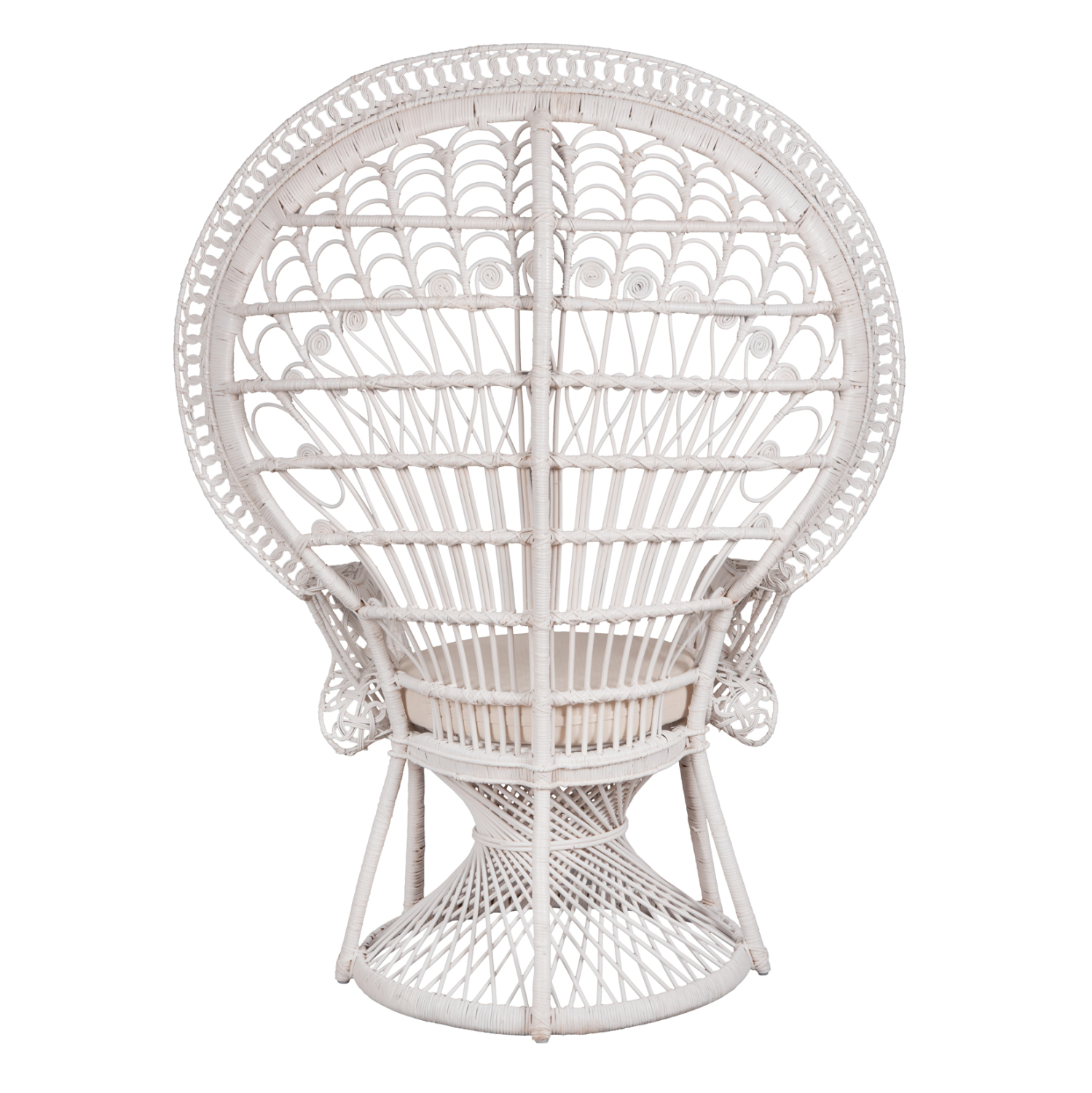 ΠΟΛΥΘΡΟΝΑ ROYAL PEACOCK HM9342.02 RATTAN ΣΕ ΛΕΥΚΟ-ΜΑΞΙΛΑΡΙ ΛΕΥΚΟ 114x72x150Yεκ. 6