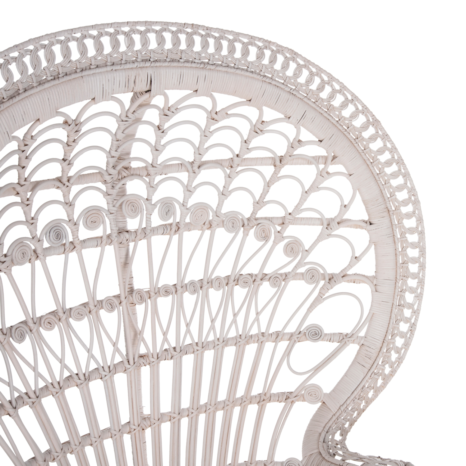 ΠΟΛΥΘΡΟΝΑ ROYAL PEACOCK HM9342.02 RATTAN ΣΕ ΛΕΥΚΟ-ΜΑΞΙΛΑΡΙ ΛΕΥΚΟ 114x72x150Yεκ. 9