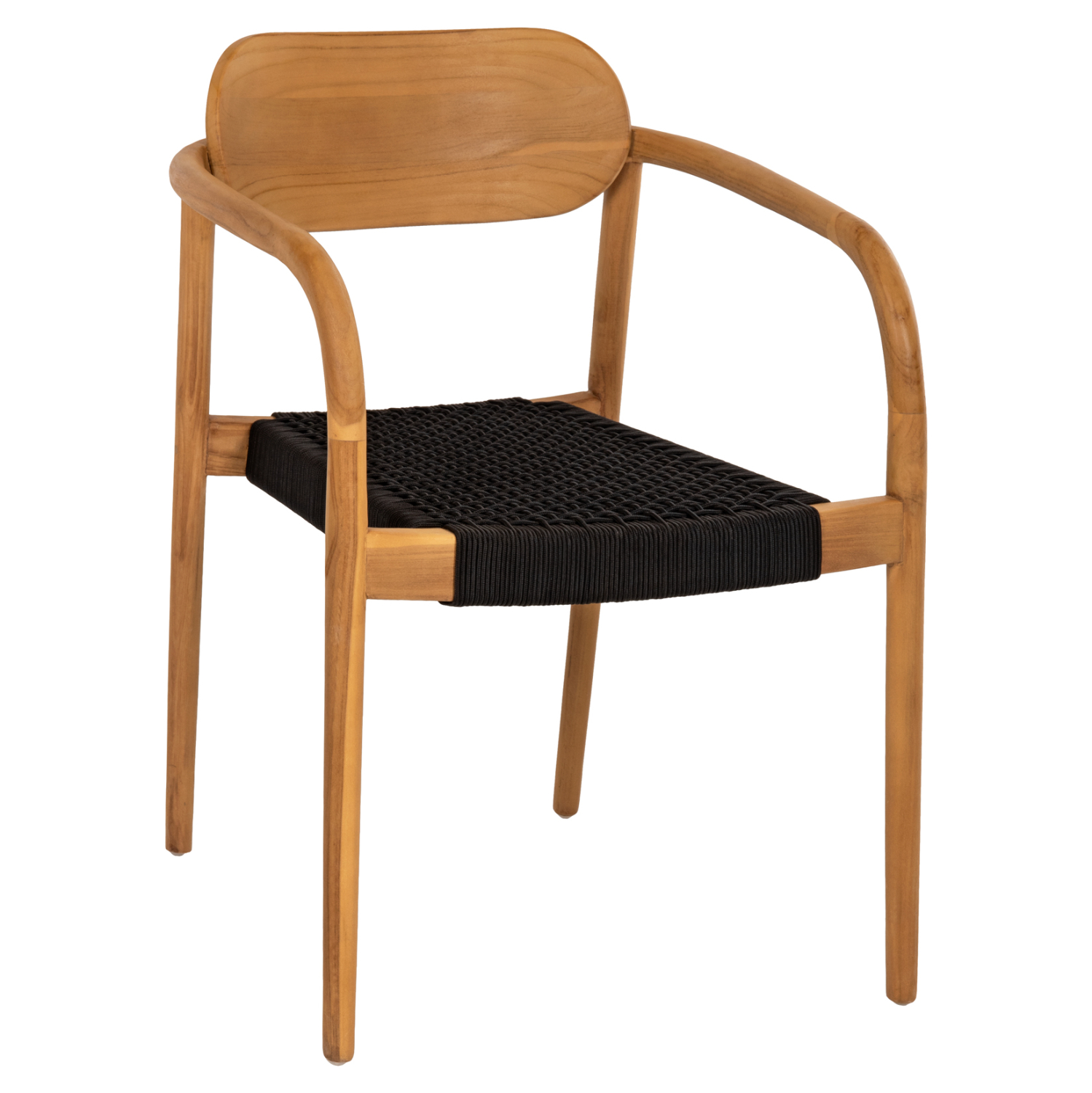 ΠΟΛΥΘΡΟΝΑ OSLO HM9636.02 ΞΥΛΟ TEAK ΦΥΣΙΚΟ &amp; ΜΑΥΡΟ ΣΧΟΙΝΙ 55x54x80Y εκ. 1