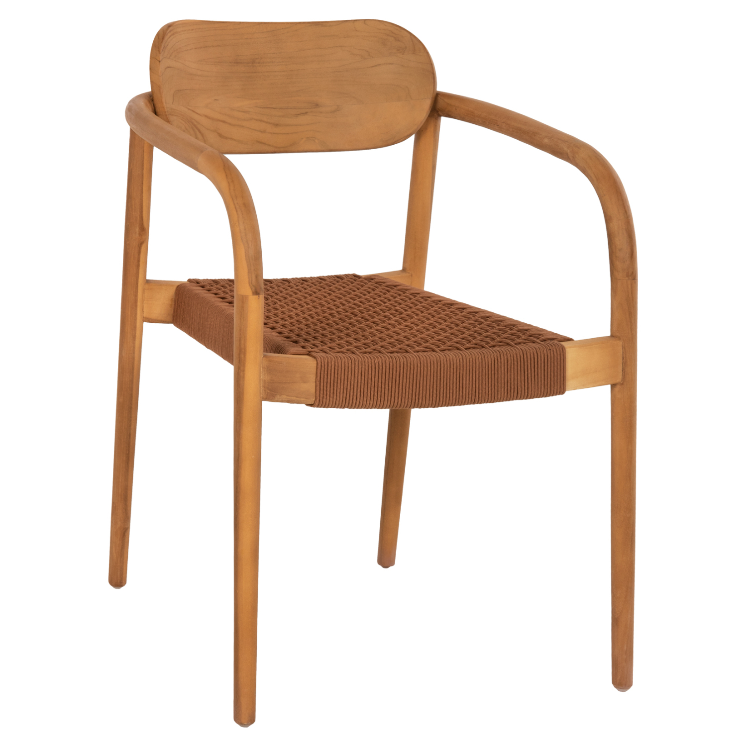 ΠΟΛΥΘΡΟΝΑ OSLO HM9636.01 ΞΥΛΟ TEAK ΦΥΣΙΚΟ &amp; ΚΑΦΕ ΣΧΟΙΝΙ 55x54x80Y εκ. 1