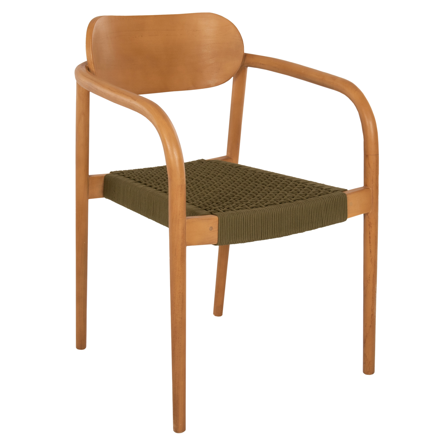 ΠΟΛΥΘΡΟΝΑ OSLO HM9636.05 ΞΥΛΟ TEAK ΦΥΣΙΚΟ &amp; ΠΡΑΣΙΝΟ ΣΧΟΙΝΙ 55x54x80Yεκ. 1