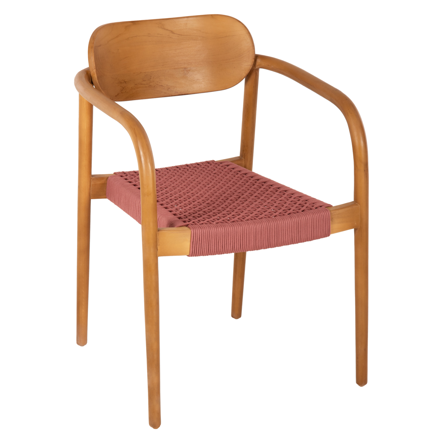 ΠΟΛΥΘΡΟΝΑ OSLO HM9636.06 ΞΥΛΟ TEAK ΦΥΣΙΚΟ &amp; ΡΟΖ ΣΧΟΙΝΙ 55x54x80Yεκ. 1