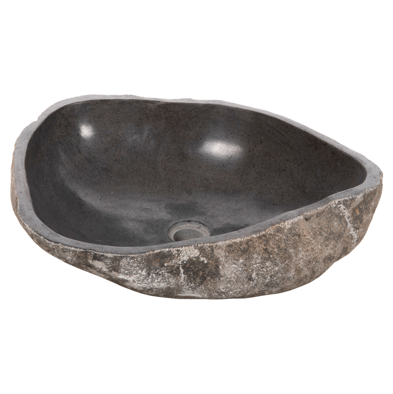 ΝΙΠΤΗΡΑΣ STONE SINK ΛΑΞΕΥΜΕΝΗ ΠΕΤΡΑ ΓΚΡΙ ΑΠΟΧΡΩΣΗ HM4193 55x44x16Υ εκ. 1