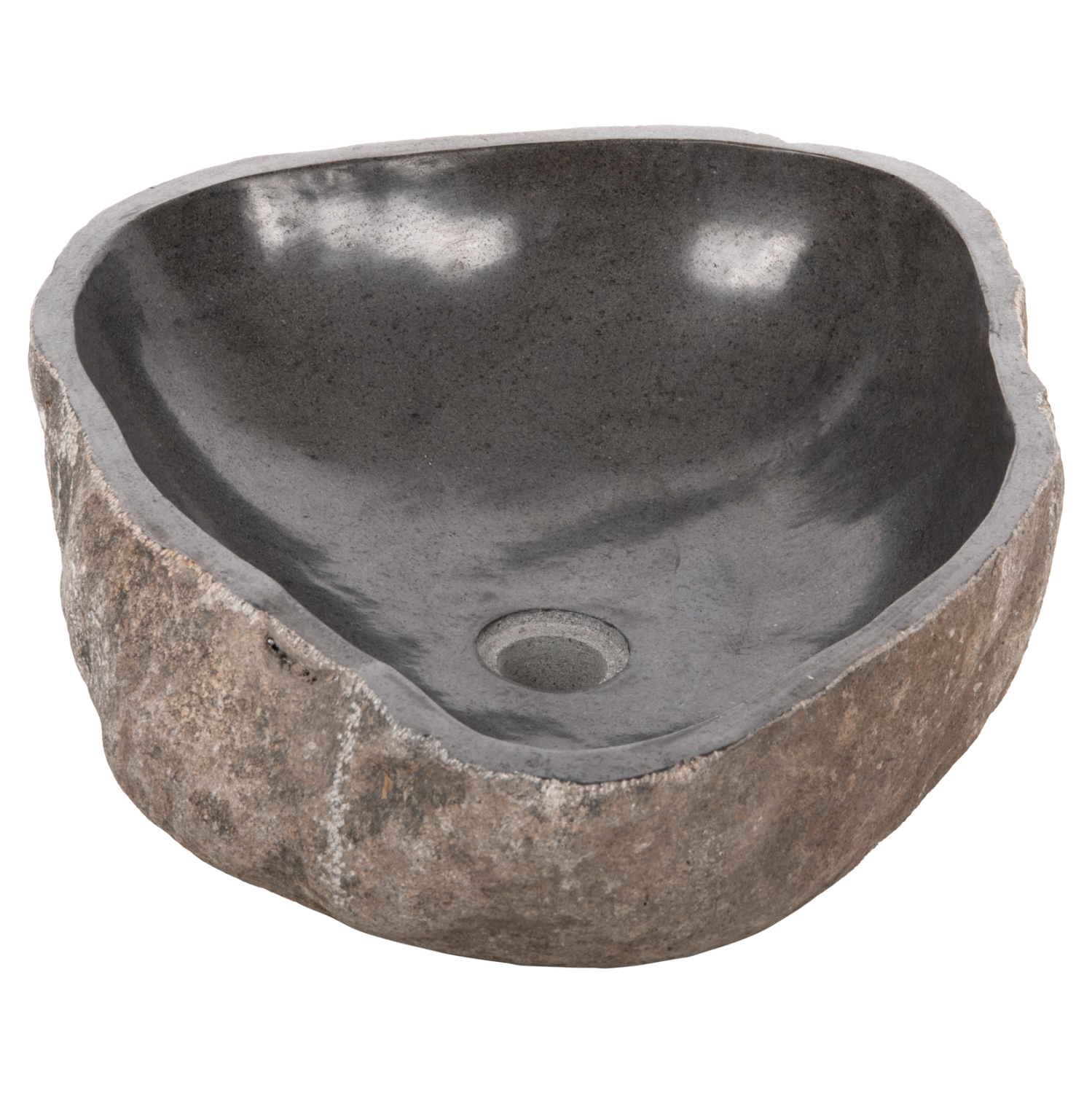 ΝΙΠΤΗΡΑΣ STONE SINK ΛΑΞΕΥΜΕΝΗ ΠΕΤΡΑ ΓΚΡΙ ΑΠΟΧΡΩΣΗ HM4193 55x44x16Υ εκ. 5