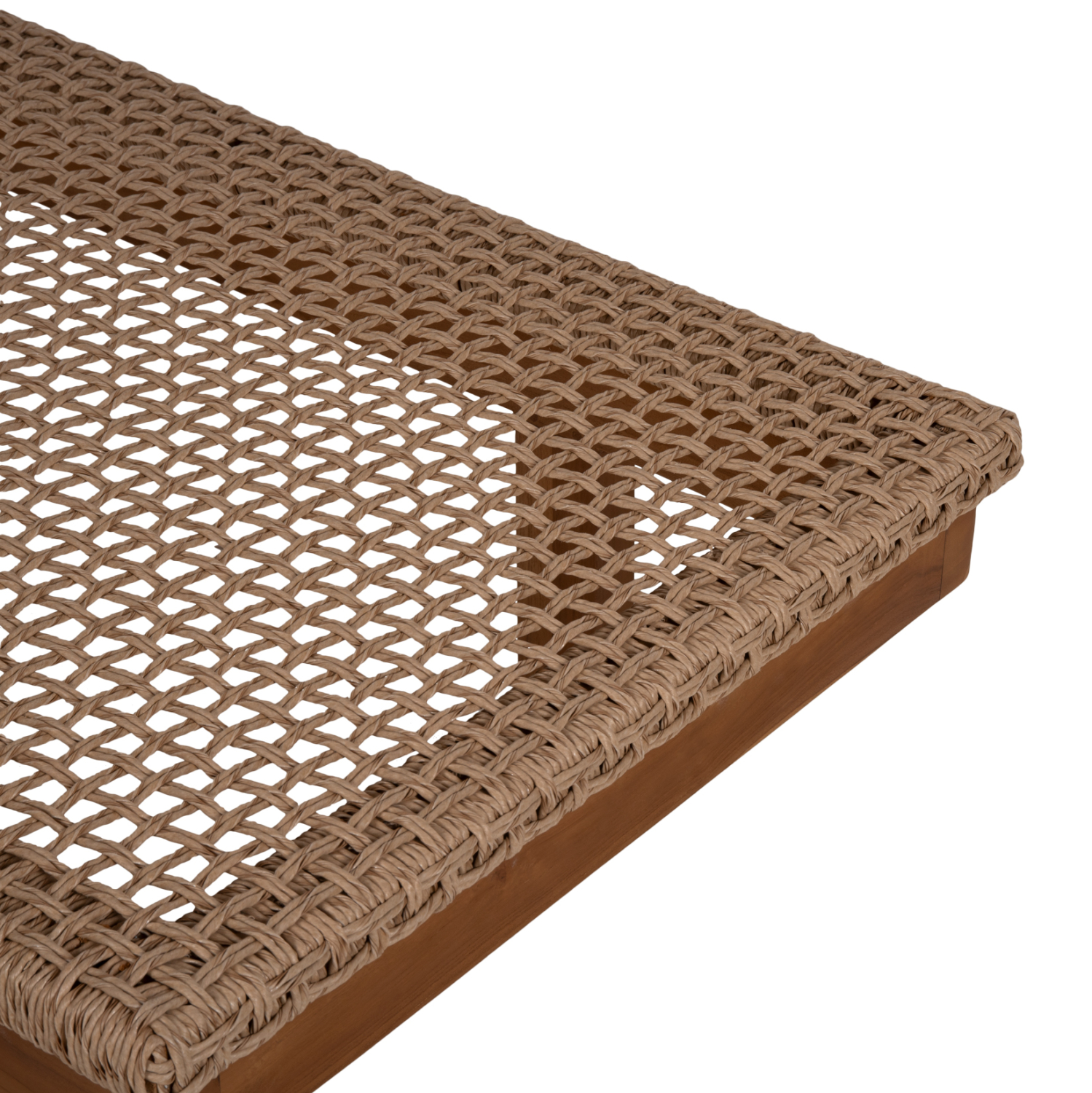 ΞΑΠΛΩΣΤΡΑ PATRON HM5993 TEAK ΞΥΛΟ ΚΑΙ ΣΧΟΙΝΙ VIRO ΣΕ ΠΛΕΞΗ WICKER 191x65x86Yεκ. 5