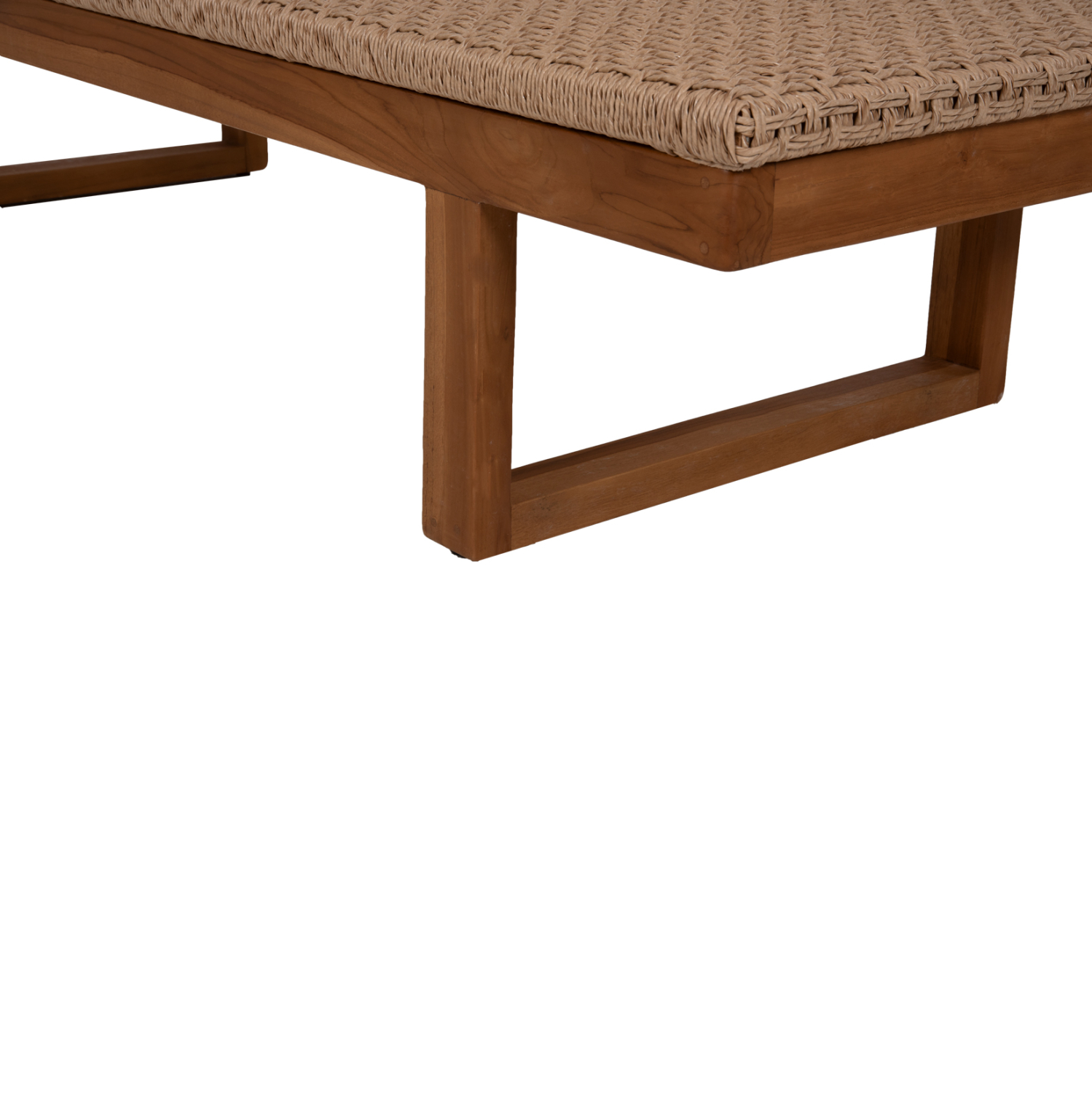 ΞΑΠΛΩΣΤΡΑ PATRON HM5993 TEAK ΞΥΛΟ ΚΑΙ ΣΧΟΙΝΙ VIRO ΣΕ ΠΛΕΞΗ WICKER 191x65x86Yεκ. 6