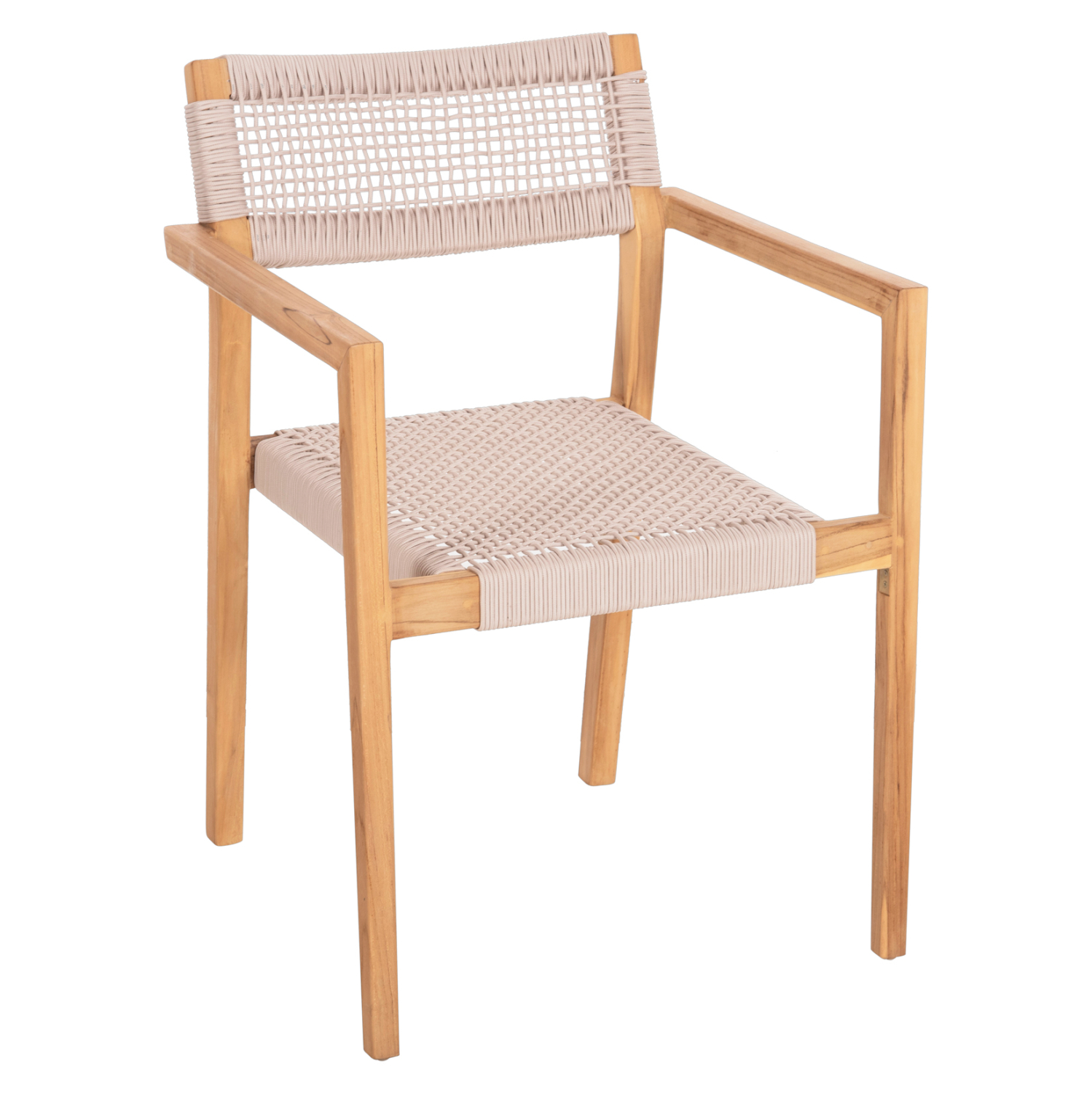 ΠΟΛΥΘΡΟΝΑ CHARLOTTE HM9637.07 ΞΥΛΟ TEAK &amp; ΜΠΕΖ ΣΧΟΙΝΙ--B'ΔΙΑΛΟΓΗΣ 58x61x81Yεκ. 1