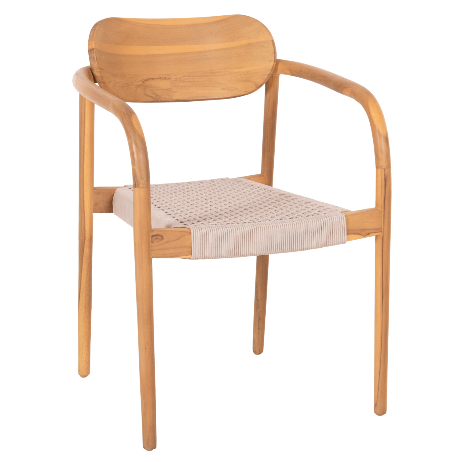 ΠΟΛΥΘΡΟΝΑ OSLO HM9636.07 ΞΥΛΟ TEAK ΦΥΣΙΚΟ &amp; ΜΠΕΖ ΣΧΟΙΝΙ 55x54x80Yεκ. 1