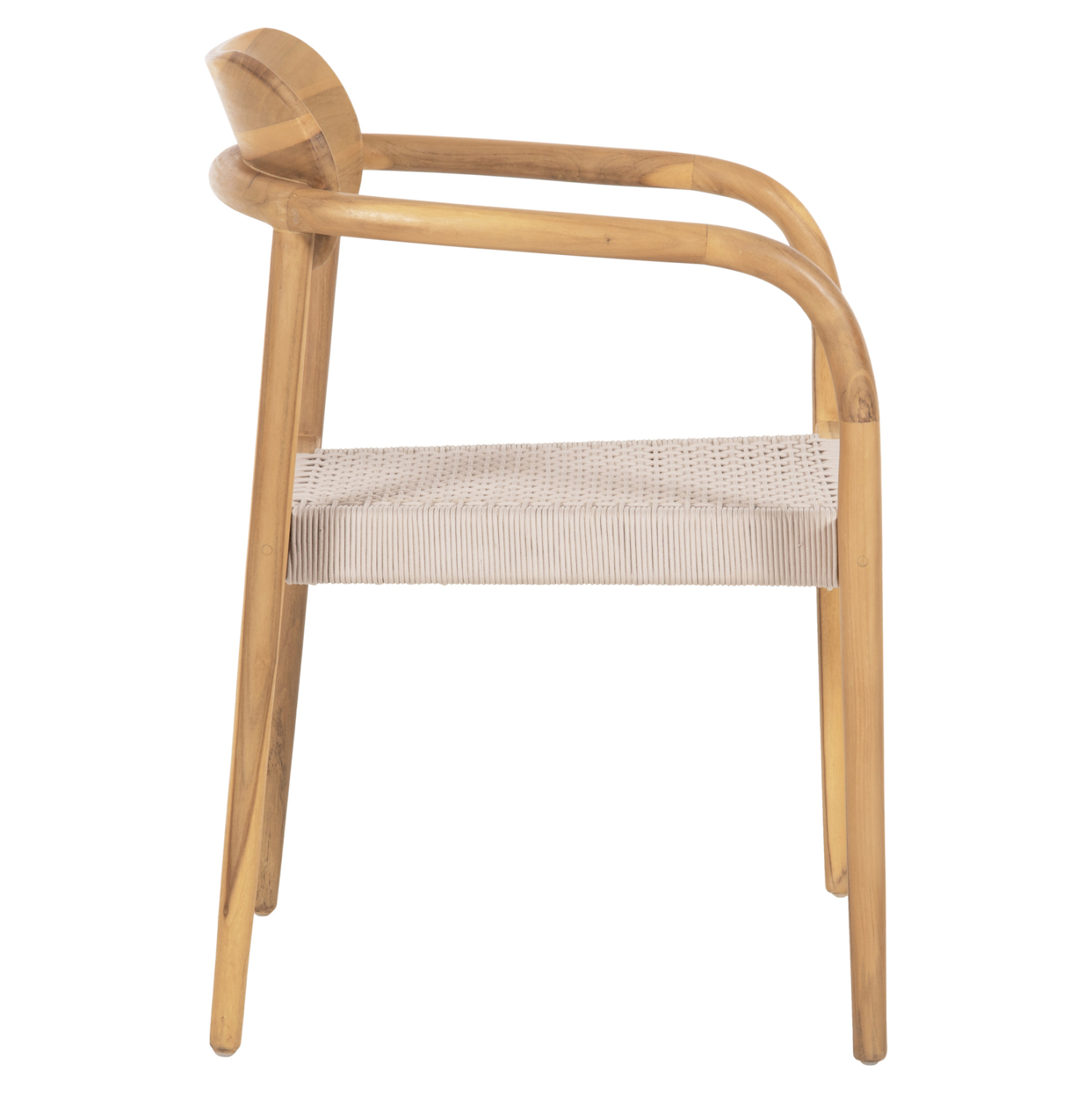 ΠΟΛΥΘΡΟΝΑ OSLO HM9636.07 ΞΥΛΟ TEAK ΦΥΣΙΚΟ &amp; ΜΠΕΖ ΣΧΟΙΝΙ 55x54x80Yεκ. 4
