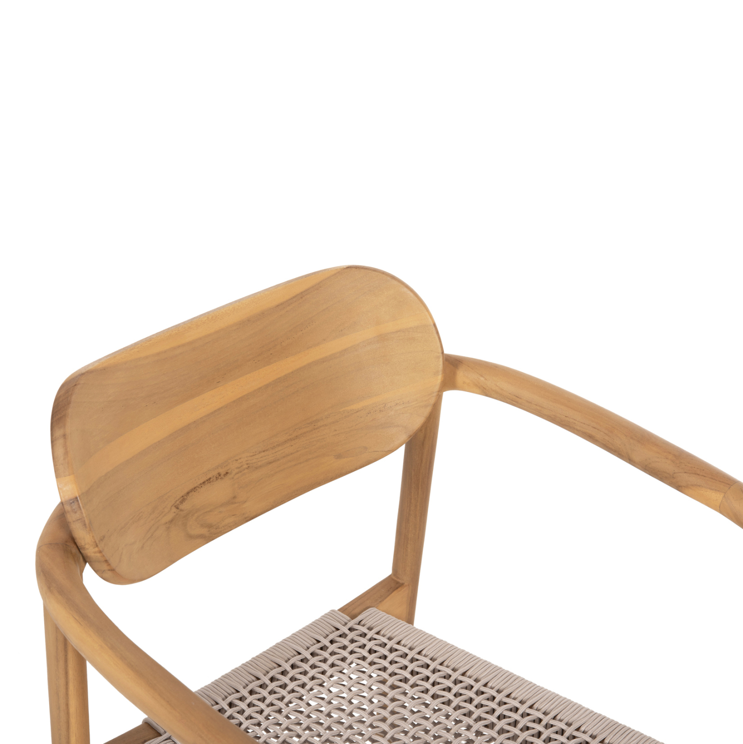 ΠΟΛΥΘΡΟΝΑ OSLO HM9636.07 ΞΥΛΟ TEAK ΦΥΣΙΚΟ &amp; ΜΠΕΖ ΣΧΟΙΝΙ 55x54x80Yεκ. 7