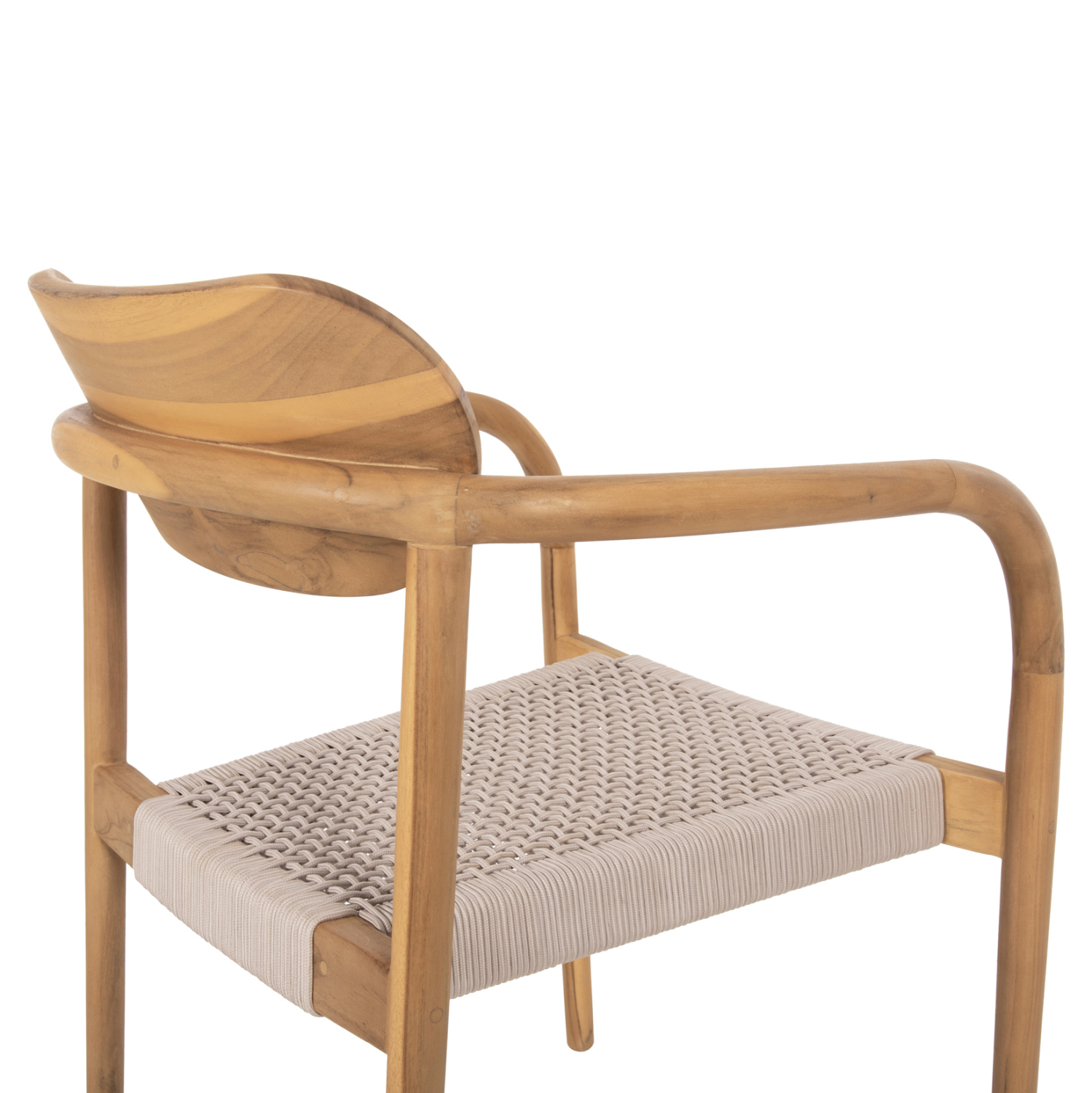 ΠΟΛΥΘΡΟΝΑ OSLO HM9636.07 ΞΥΛΟ TEAK ΦΥΣΙΚΟ &amp; ΜΠΕΖ ΣΧΟΙΝΙ 55x54x80Yεκ. 9