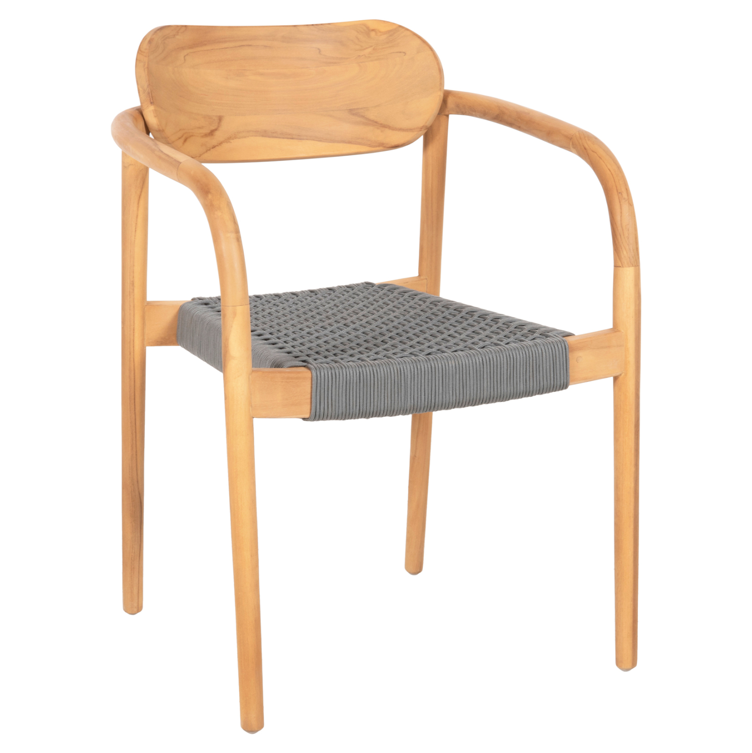 ΠΟΛΥΘΡΟΝΑ OSLO HM9636.08 ΞΥΛΟ TEAK ΦΥΣΙΚΟ &amp; ΓΚΡΙ ΣΧΟΙΝΙ 55x54x80Yεκ. 1