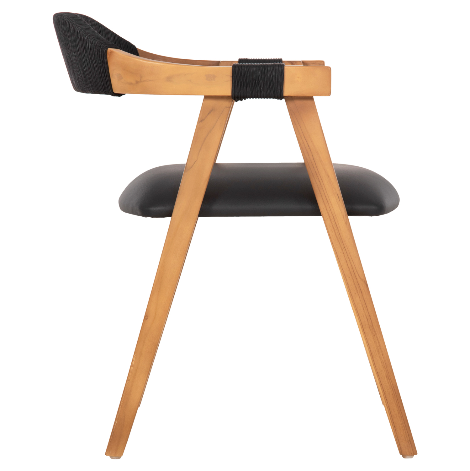 ΠΟΛΥΘΡΟΝΑ RIMINI HM9867.02 ΞΥΛΟ TEAK ΦΥΣΙΚΟ-ΜΑΥΡΟ ΣΧΟΙΝΙ &amp; PU ΚΑΘΙΣΜΑ 60x61x76Υεκ. 4