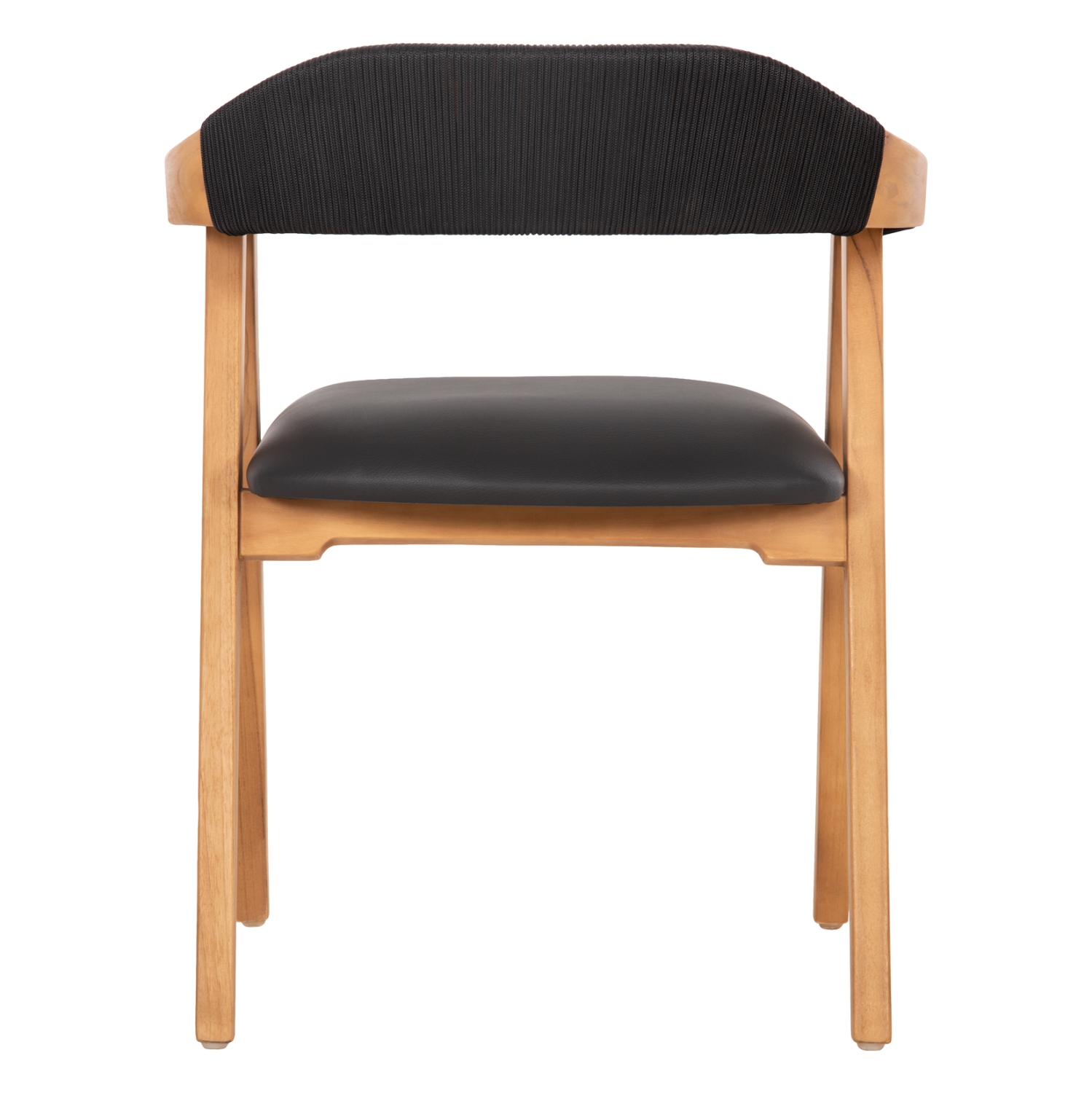 ΠΟΛΥΘΡΟΝΑ RIMINI HM9867.02 ΞΥΛΟ TEAK ΦΥΣΙΚΟ-ΜΑΥΡΟ ΣΧΟΙΝΙ &amp; PU ΚΑΘΙΣΜΑ 60x61x76Υεκ. 6