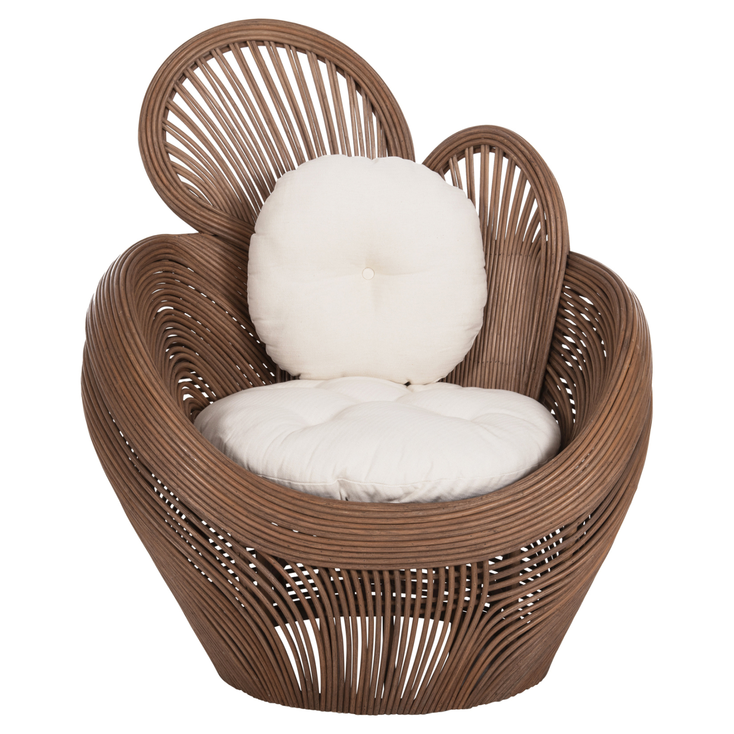 ΠΟΛΥΘΡΟΝΑ CIRCE HM9883 RATTAN ΚΑΦΕ-ΜΑΞΙΛΑΡΙΑ ΕΚΡΟΥ 100x74x112,5Υεκ. 1