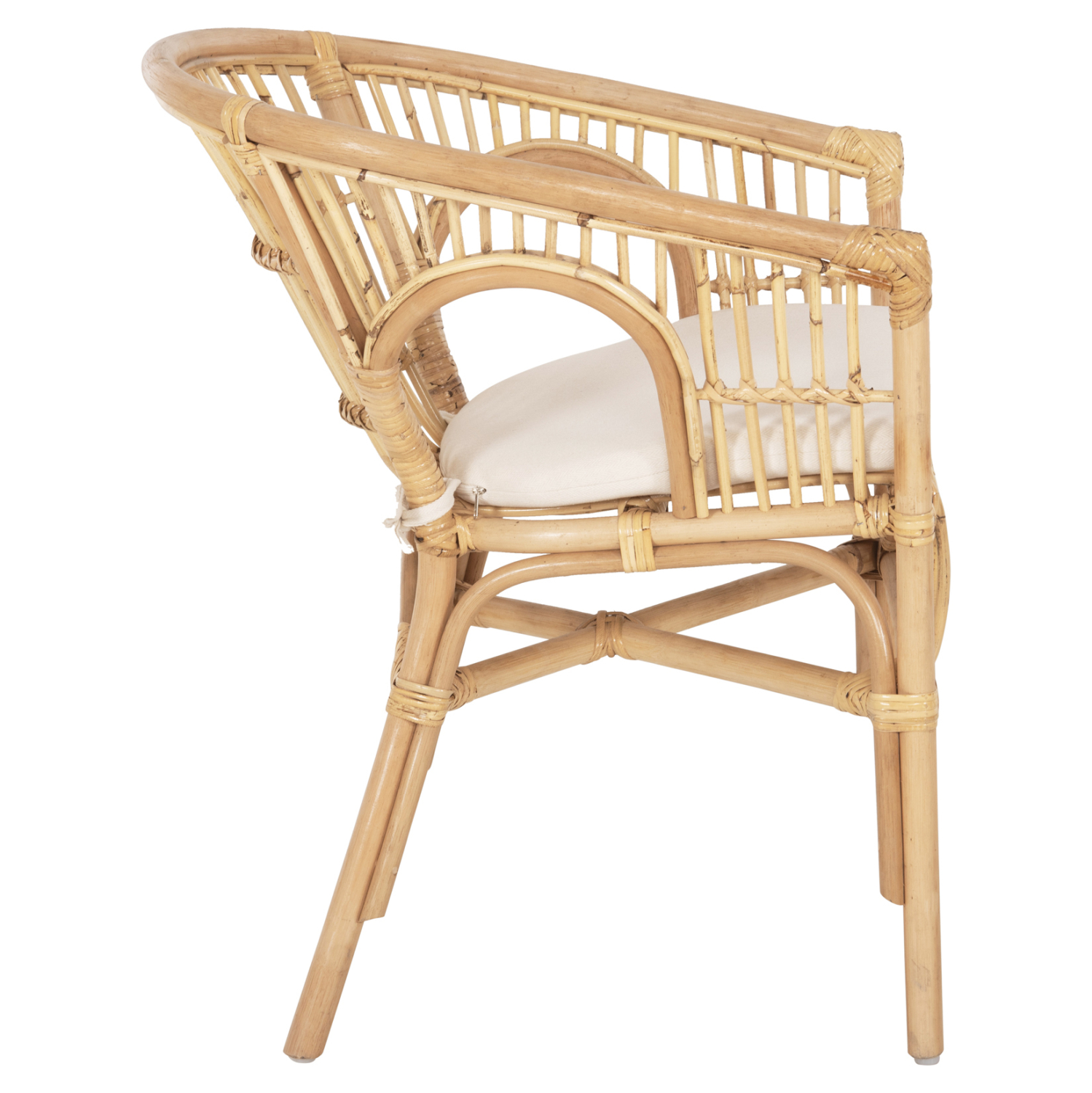 ΠΟΛΥΘΡΟΝΑ DAMPAR HM9929.04 RATTAN ΣΕ ΦΥΣΙΚΟ-ΛΕΥΚΟ ΜΑΞΙΛΑΡΙ 59x61x80Υεκ. 4