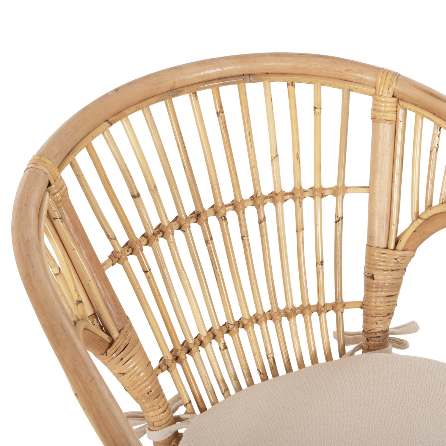 ΠΟΛΥΘΡΟΝΑ DAMPAR HM9929.04 RATTAN ΣΕ ΦΥΣΙΚΟ-ΛΕΥΚΟ ΜΑΞΙΛΑΡΙ 59x61x80Υεκ. 7
