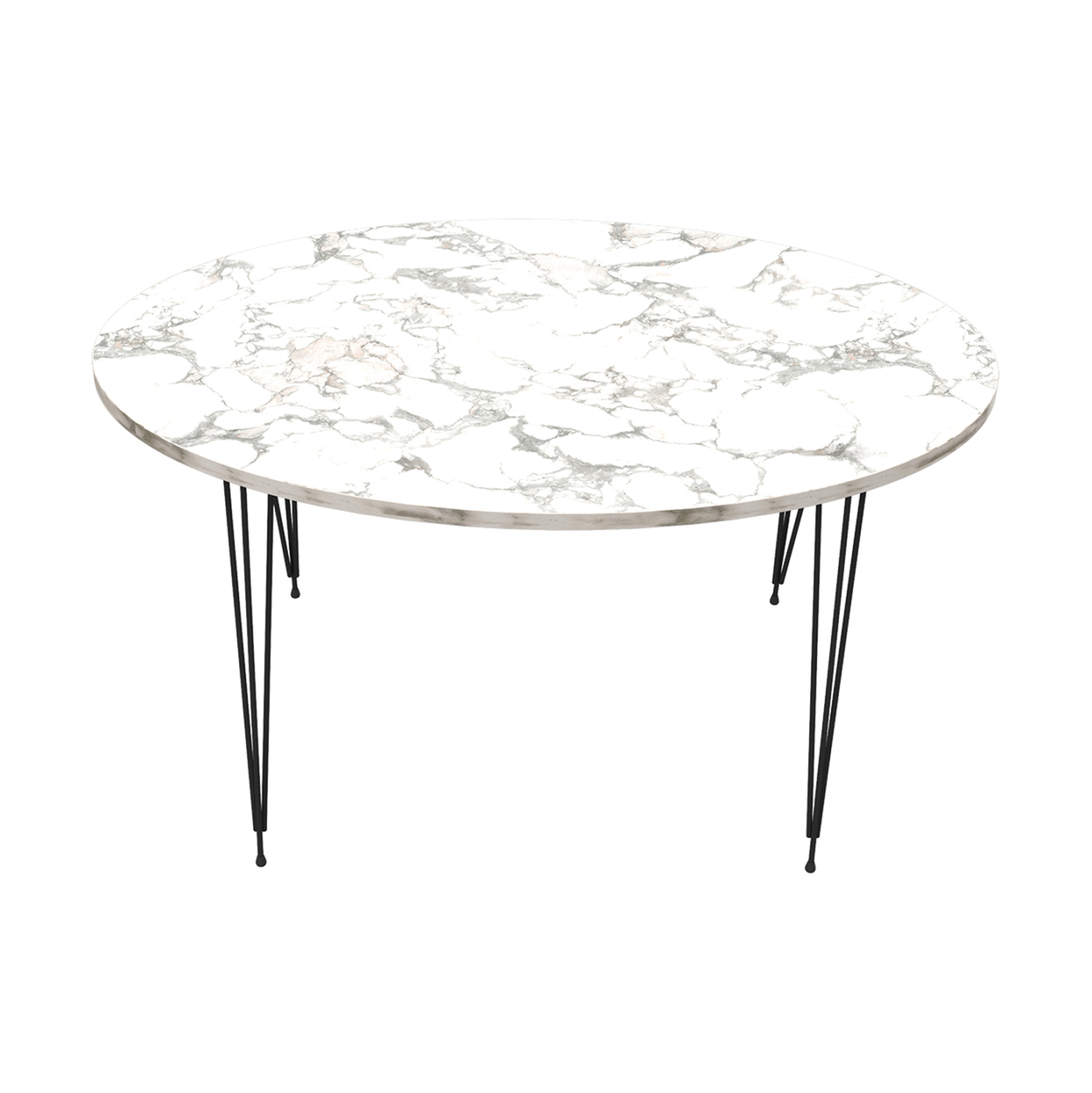 ΤΡΑΠΕΖΙ ΣΑΛΟΝΙΟΥ GRANIT HM18177.01 ΜΕΛΑΜΙΝΗ ΛΕΥΚΟ ΜΑΡΜΑΡΟ-ΜΕΤΑΛ.ΠΟΔΙΑ 90x50x42Υεκ 3