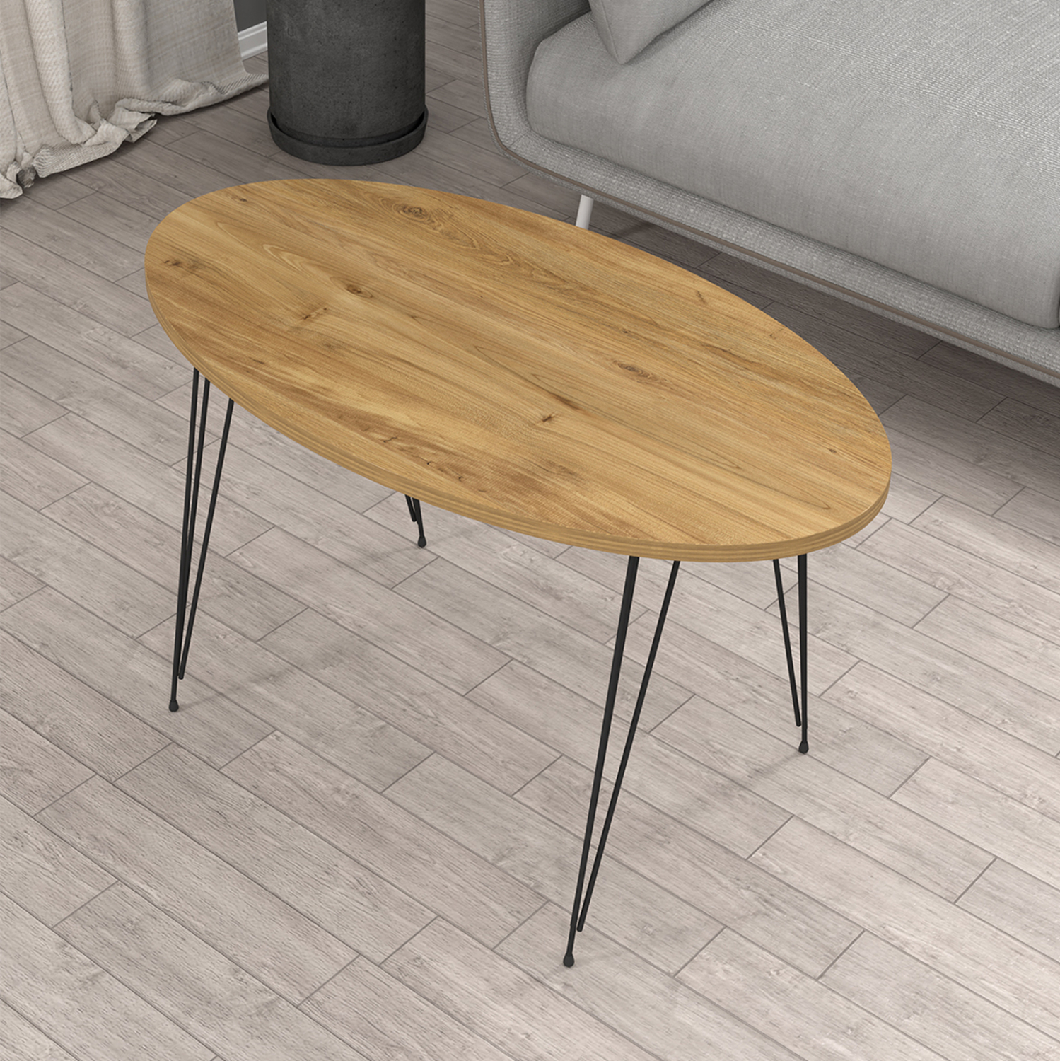 ΤΡΑΠΕΖΙ ΣΑΛΟΝΙΟΥ GRANIT HM18177.04 ΜΕΛΑΜΙΝΗ ΣΕ ΦΥΣΙΚΟ ΞΥΛΟΥ-ΜΕΤΑΛ.ΠΟΔΙΑ 90x50x42Υεκ 7