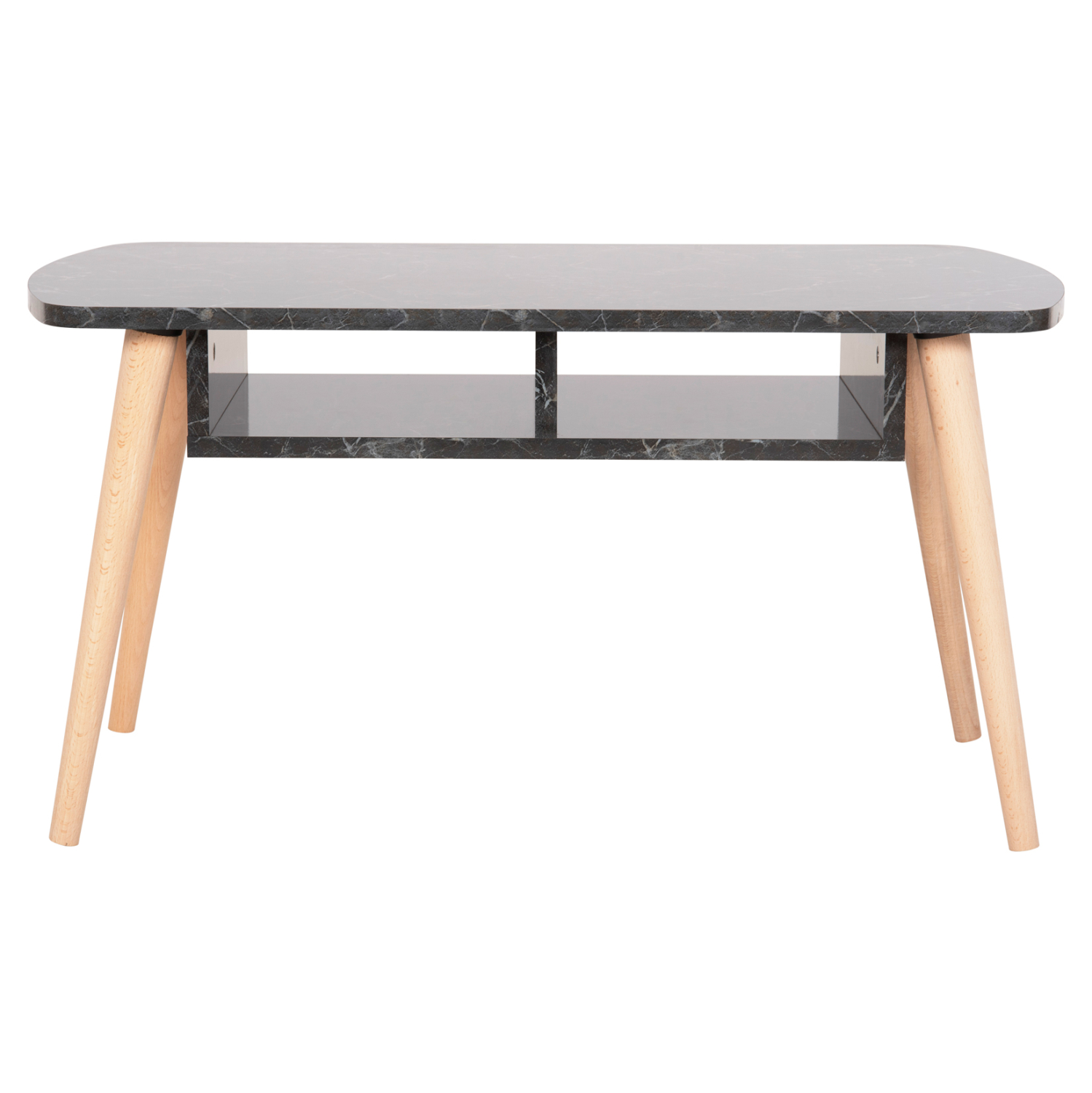 ΤΡΑΠΕΖΙ ΣΑΛΟΝΙΟΥ SLIVEN HM18178.02 ΜΕΛΑΜΙΝΗ ΜΑΥΡΟ ΜΑΡΜΑΡΟ-ΠΟΔΙΑ ΦΥΣΙΚΟ 90x50x47,5Υεκ 3