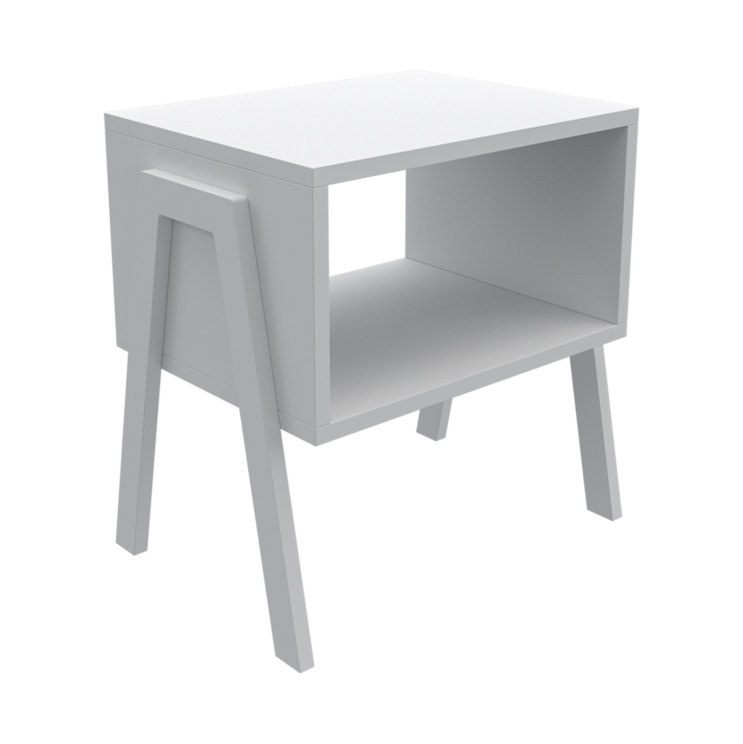 ΚΟΜΟΔΙΝΟ JAKE HM18182.01 ΜΕΛΑΜΙΝΗ ΣΕ ΛΕΥΚΟ 48x35x49Υεκ. 1