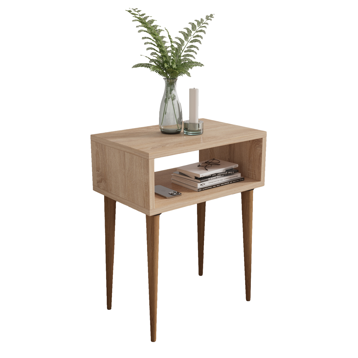 ΚΟΜΟΔΙΝΟ TODD HM18183.03 ΜΕΛΑΜΙΝΗ ΣΟΝΑΜΑ-ΠΟΔΙΑ ΣΕ ΦΥΣΙΚΟ 45x30x58Υεκ. 1