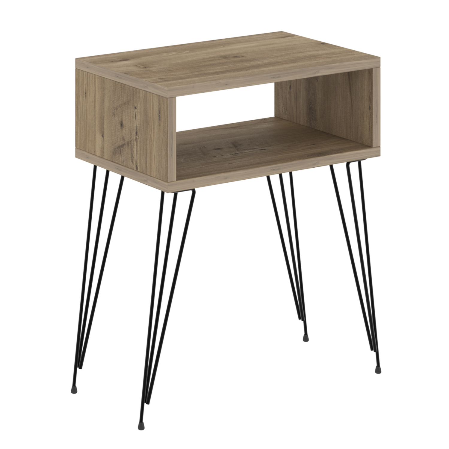 ΚΟΜΟΔΙΝΟ TODD HM18184.04 ΜΕΛΑΜΙΝΗ ΦΥΣΙΚΟ ΞΥΛΟΥ-ΜΕΤΑΛ.ΜΑΥΡΑ ΠΟΔΙΑ 45x30x58Υεκ. 1