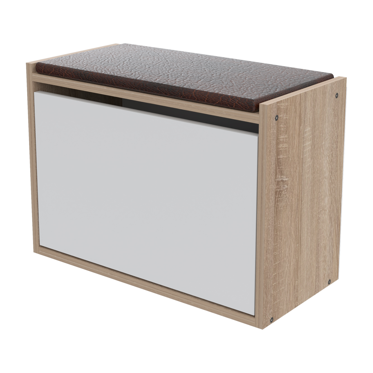 ΠΑΠΟΥΤΣΟΘΗΚΗ ΜΕ ΚΑΘΙΣΜΑ VIDAL HM18190.01 ΜΕΛΑΜΙΝΗ ΣΕ ΣΟΝΑΜΑ-ΛΕΥΚΟ 60x30x45Υεκ. 1