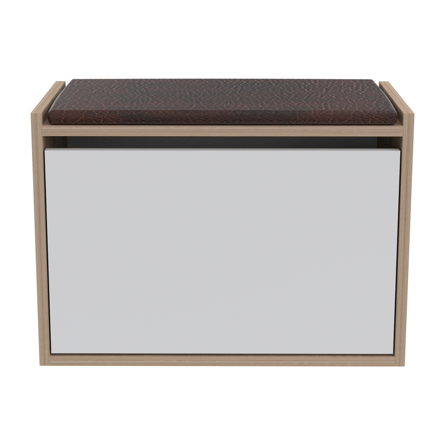 ΠΑΠΟΥΤΣΟΘΗΚΗ ΜΕ ΚΑΘΙΣΜΑ VIDAL HM18190.01 ΜΕΛΑΜΙΝΗ ΣΕ ΣΟΝΑΜΑ-ΛΕΥΚΟ 60x30x45Υεκ. 2