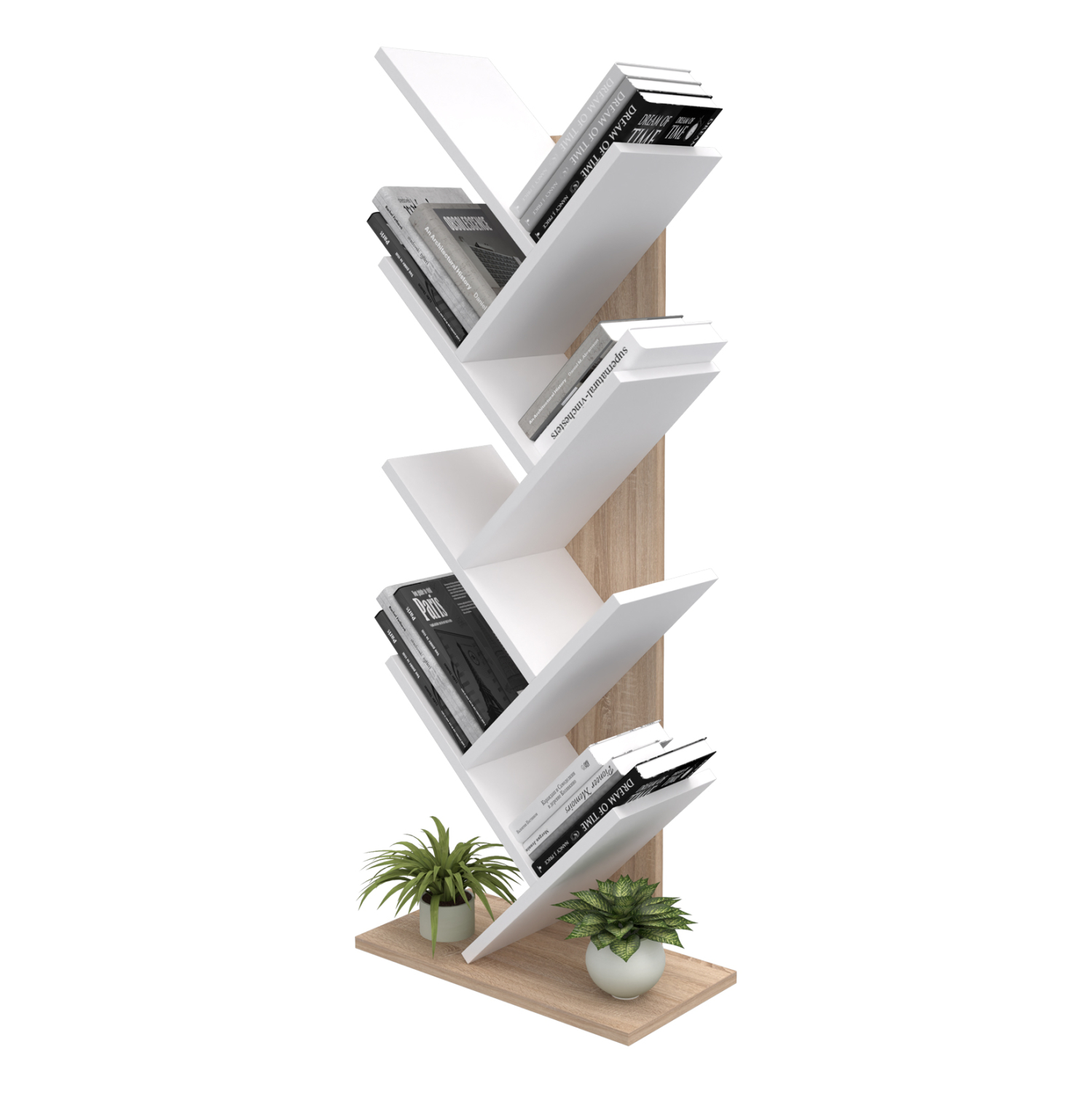 ΒΙΒΛΙΟΘΗΚΗ LIANA HM18193.03 ΜΕΛΑΜΙΝΗ SONAMA-ΛΕΥΚΗ 53x27x138Υεκ. 1