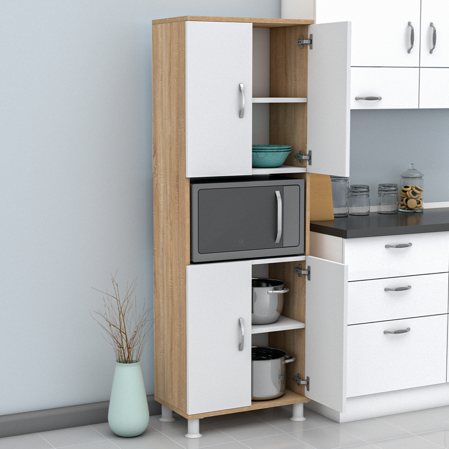 ΕΠΙΠΛΟ ΚΟΥΖΙΝΑΣ/ΝΤΟΥΛΑΠΙ RAD HM18196.03 ΜΕΛΑΜΙΝΗ ΣΟΝΑΜΑ-ΛΕΥΚΟ 56x32x165Υεκ. 3