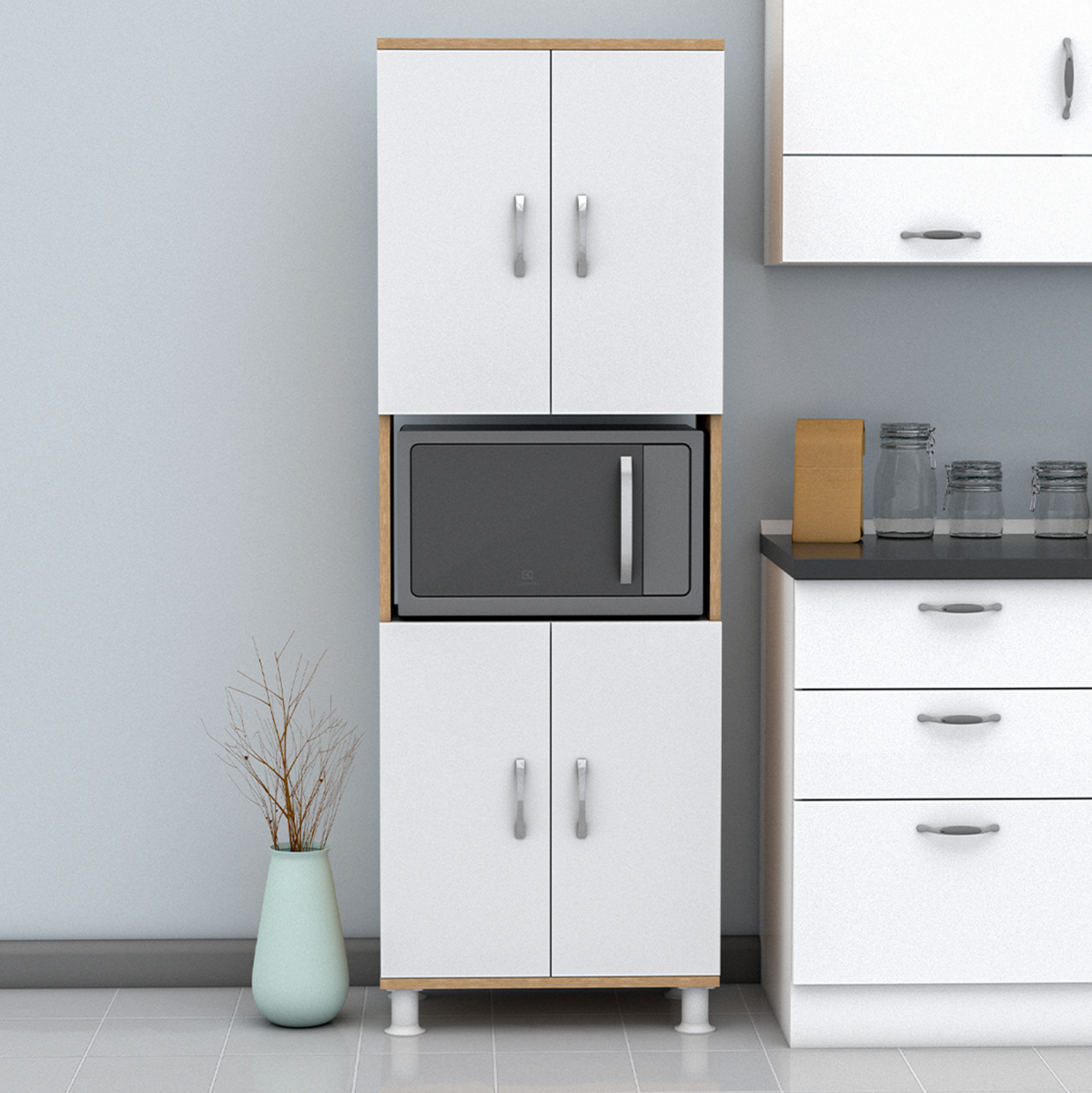 ΕΠΙΠΛΟ ΚΟΥΖΙΝΑΣ/ΝΤΟΥΛΑΠΙ RAD HM18196.03 ΜΕΛΑΜΙΝΗ ΣΟΝΑΜΑ-ΛΕΥΚΟ 56x32x165Υεκ. 4