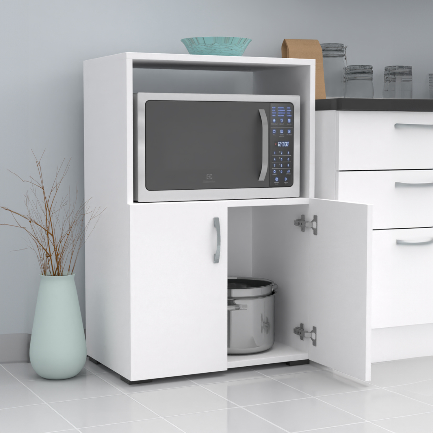 ΝΤΟΥΛΑΠΙ ΚΟΥΖΙΝΑΣ NITO HM18197.01 ΜΕΛΑΜΙΝΗ ΣΕ ΛΕΥΚΟ ΧΡΩΜΑ 60x36x92Υεκ. 4